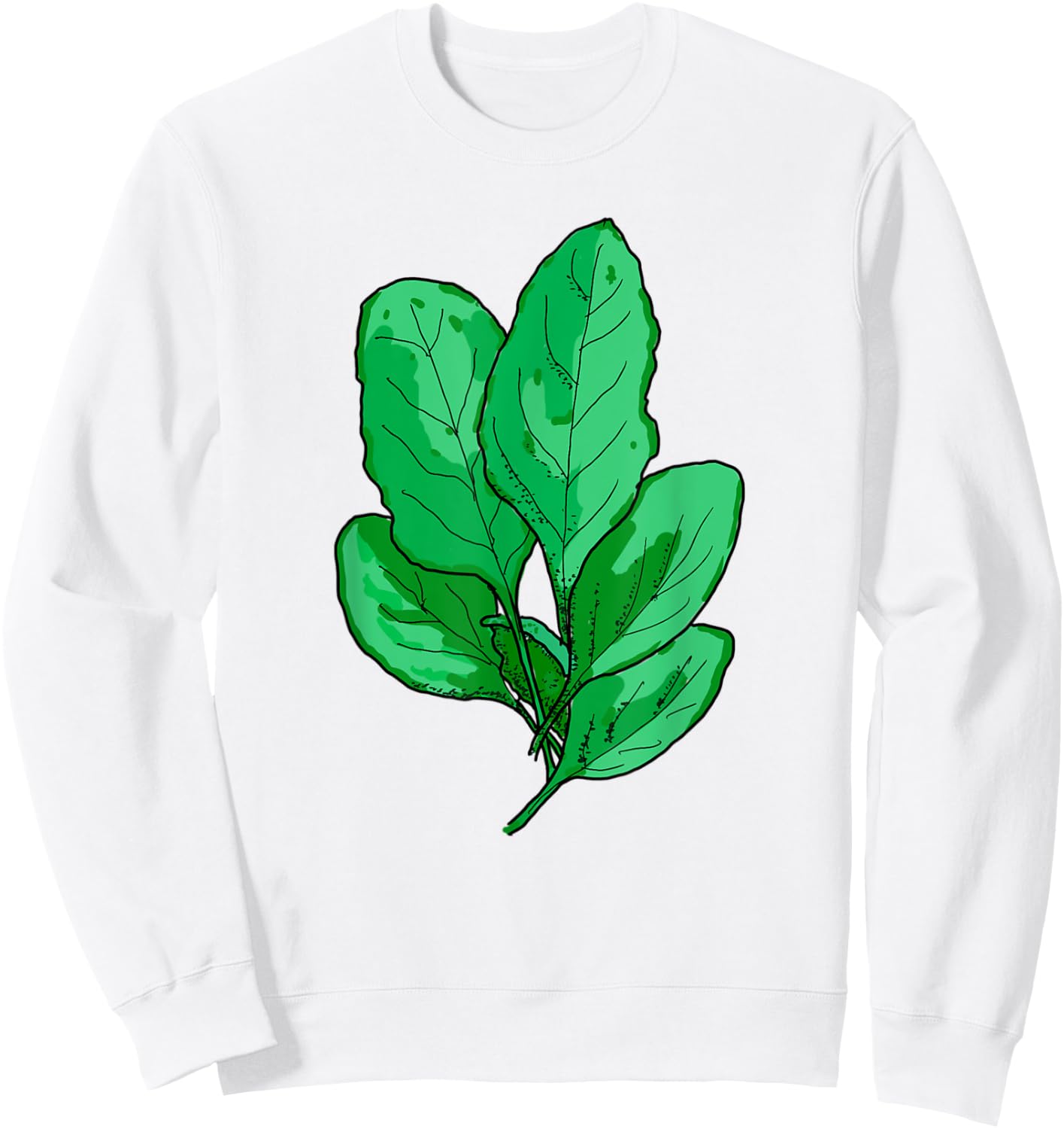 Spinach Halloween Costume Gardening Farming Green Veggie Sweatshirt - Sweatshirt | White