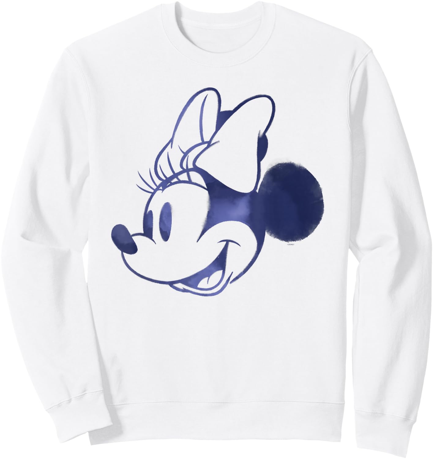 Disney Minnie Mouse Head Retro Vintage Classic Small Sweatshirt - Sweatshirt | White