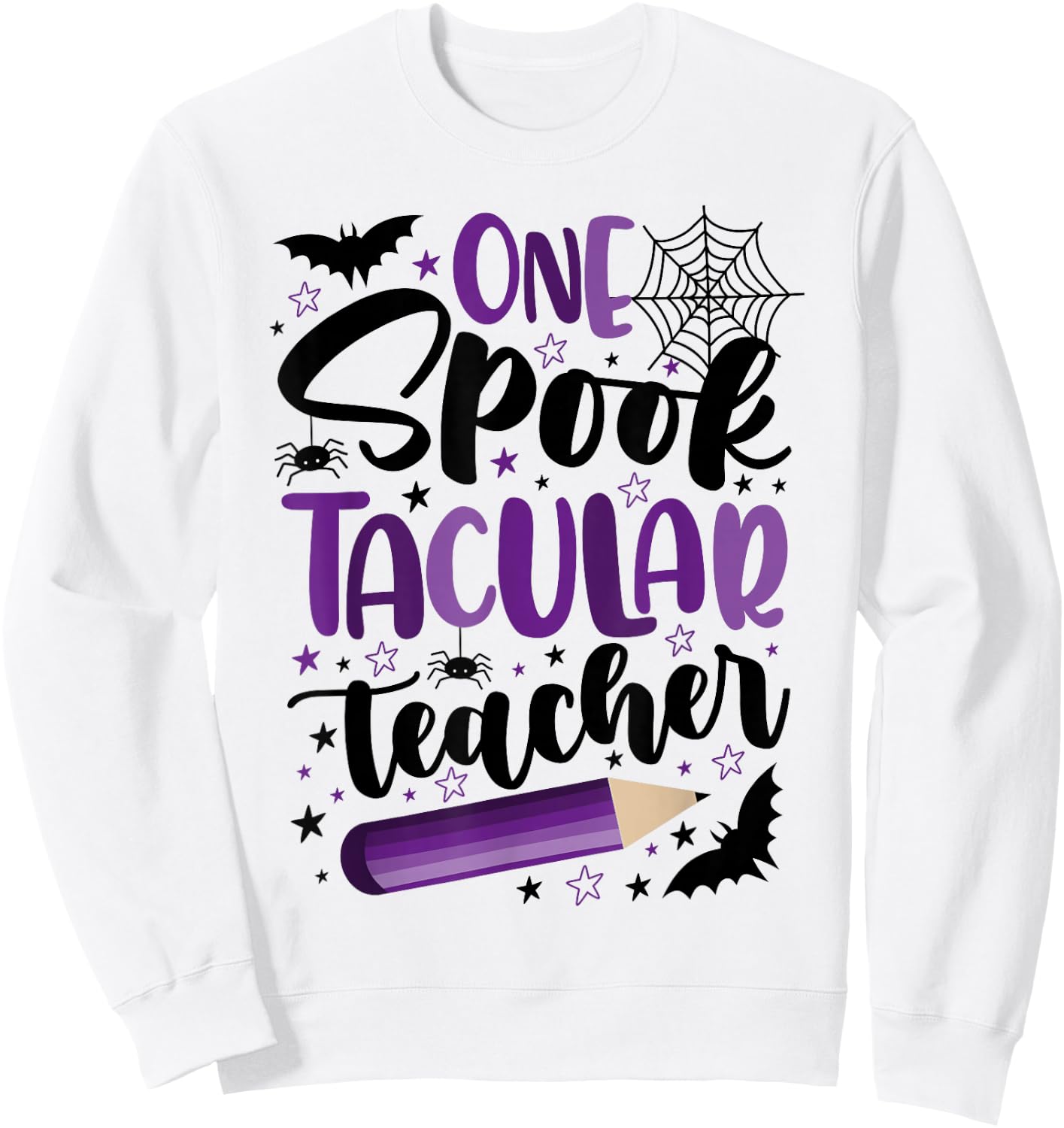 One Spooktacular Teacher Funny Halloween Teacher Classroom Sweatshirt - Sweatshirt | White