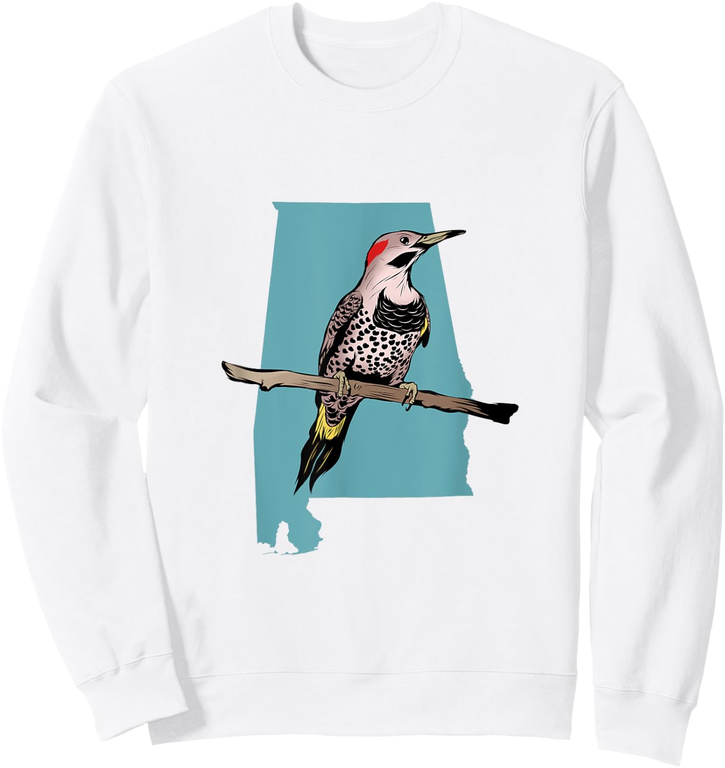 Alabama State Bird Northern Flicker Yellowhammer Outdoors Sweatshirt - Sweatshirt | White