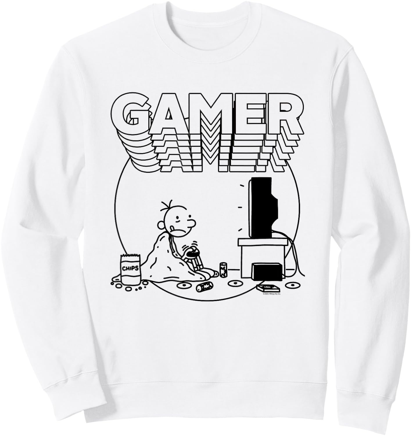 Diary of a Wimpy Kid Gamer Circle Frame Sweatshirt - Sweatshirt | White