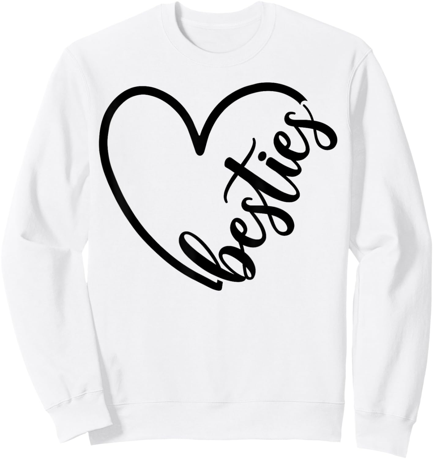 Besties Cute Matching Mother Daughter Best Friend Sweatshirt - Sweatshirt | White