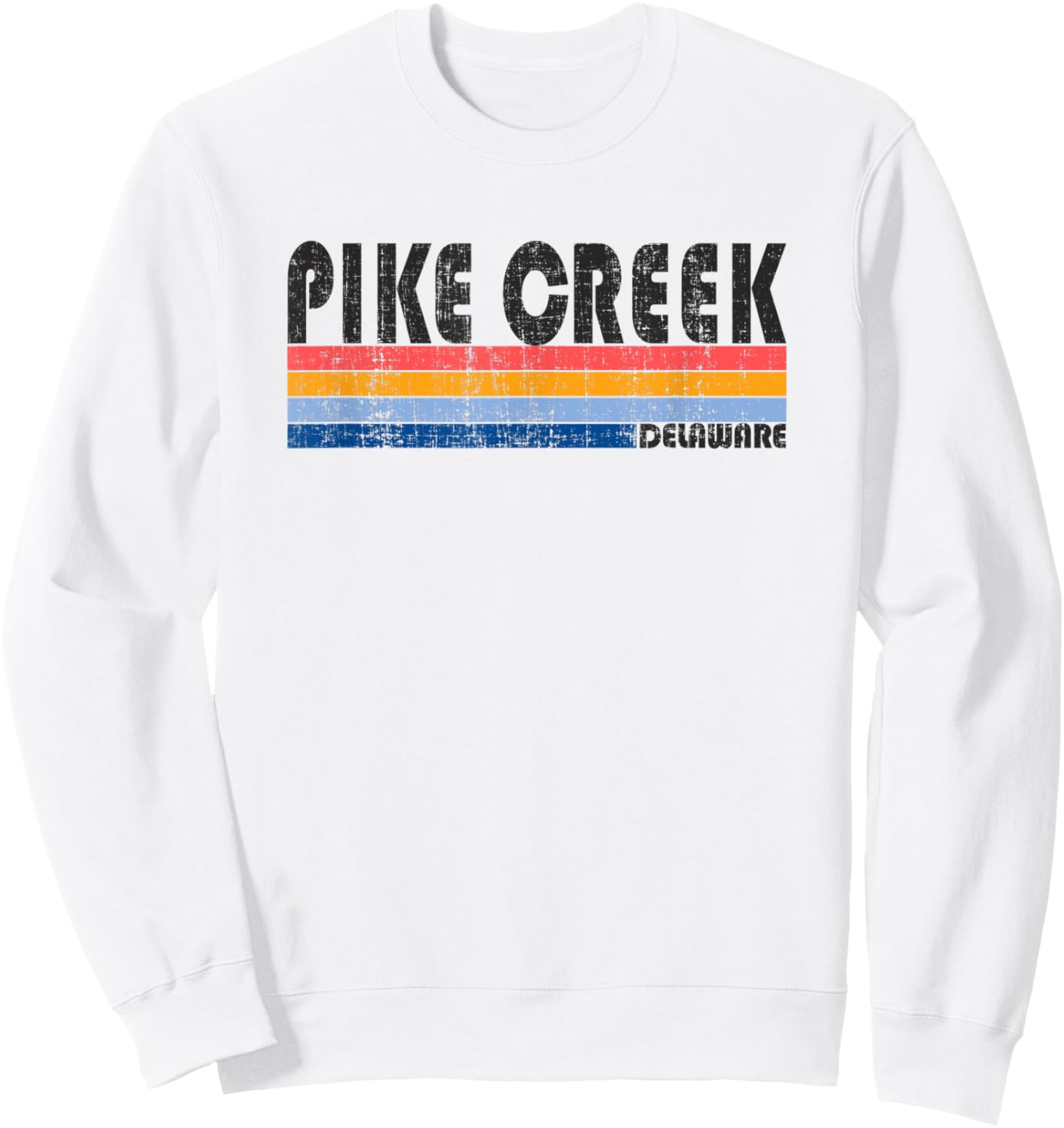 Vintage 70s 80s Style Pike Creek, DE Sweatshirt - Sweatshirt | White
