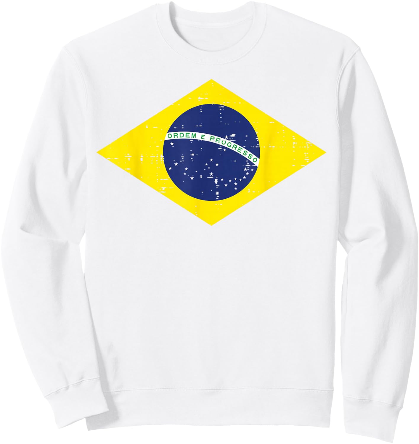 Green Brazil Flag Soccer Fan Men Women Boys Girls Kids Sweatshirt - Sweatshirt | White