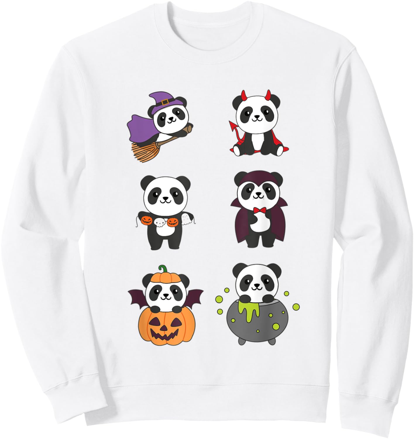 Panda Halloween Costume Pandas Halloween Sweatshirt - Sweatshirt | White