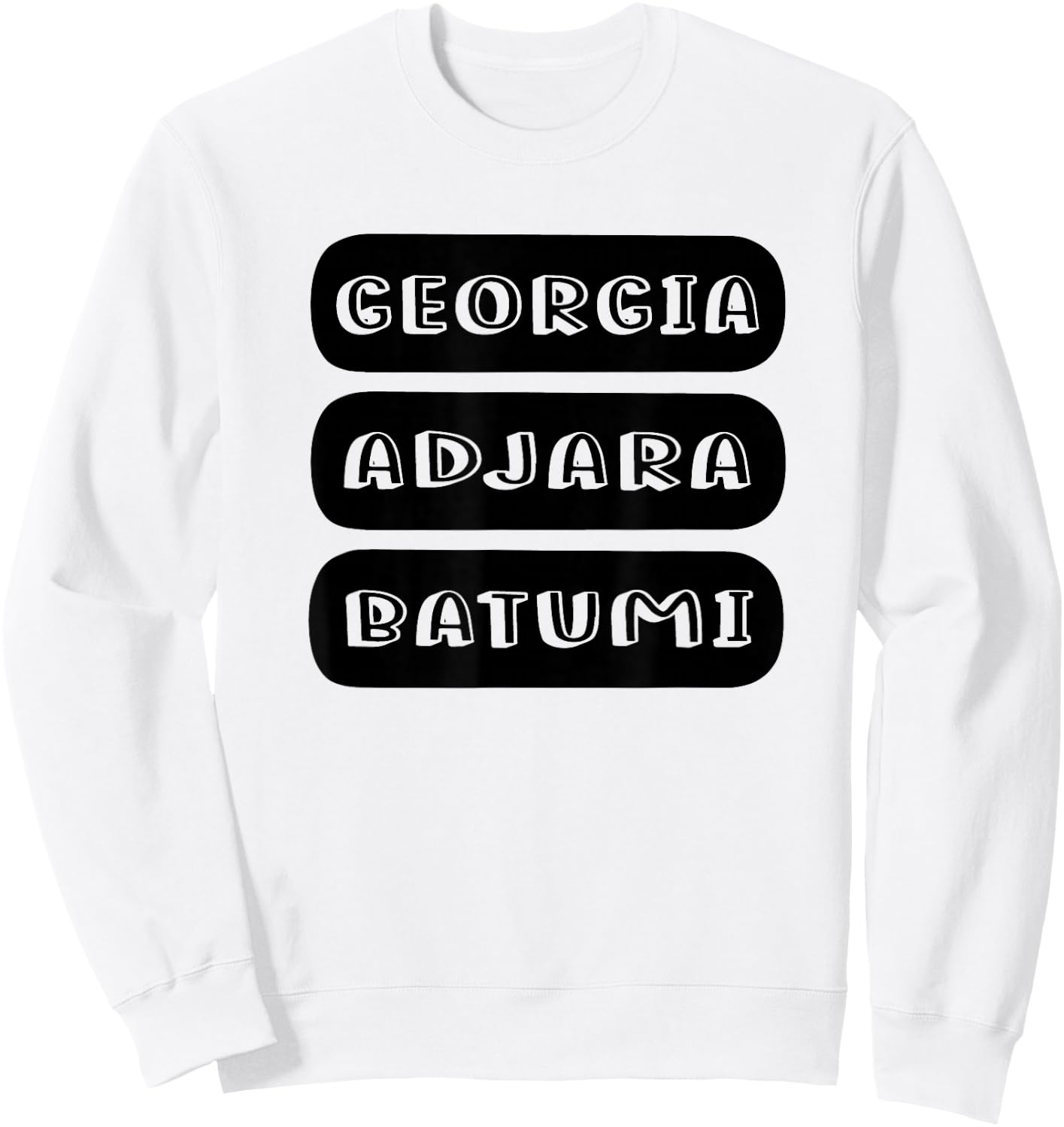 Georgia, Adjara, Batumi, Georgian Sweatshirt - Sweatshirt | White