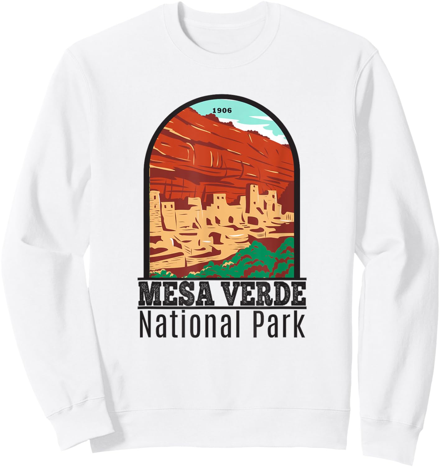 Mesa Verde National Park Colorado Cliff Palace Vintage Sweatshirt - Sweatshirt | White
