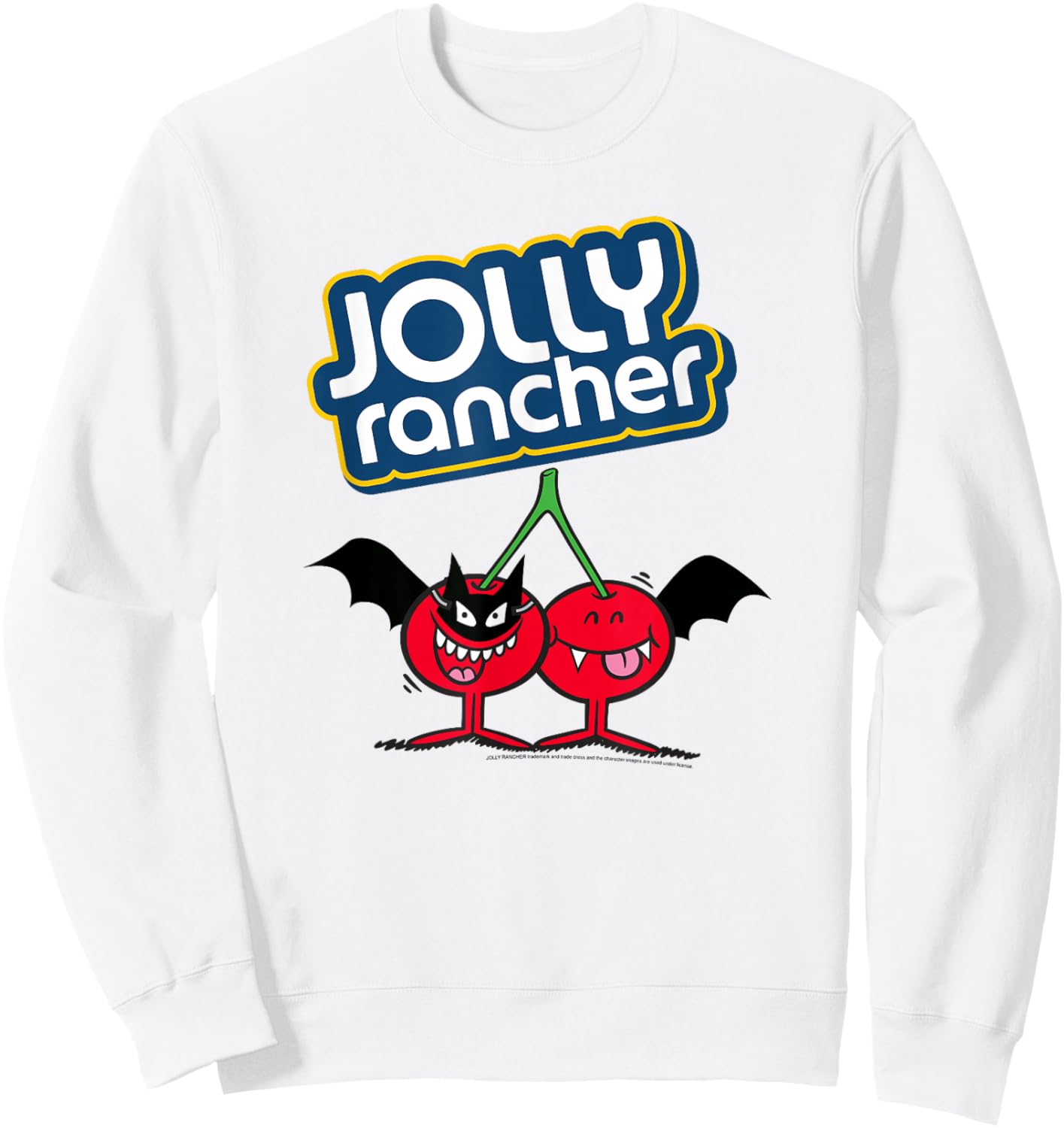 Jolly Rancher Halloween Bat Costume Cherry Logo Sweatshirt - Sweatshirt | White