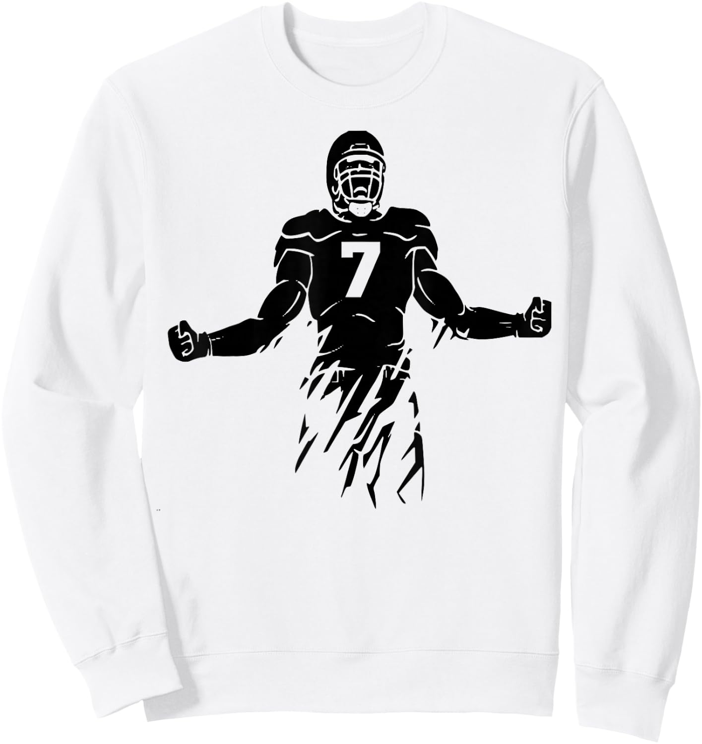 Football Number 7, My Favorite Football Players Number Sweatshirt - Sweatshirt | White