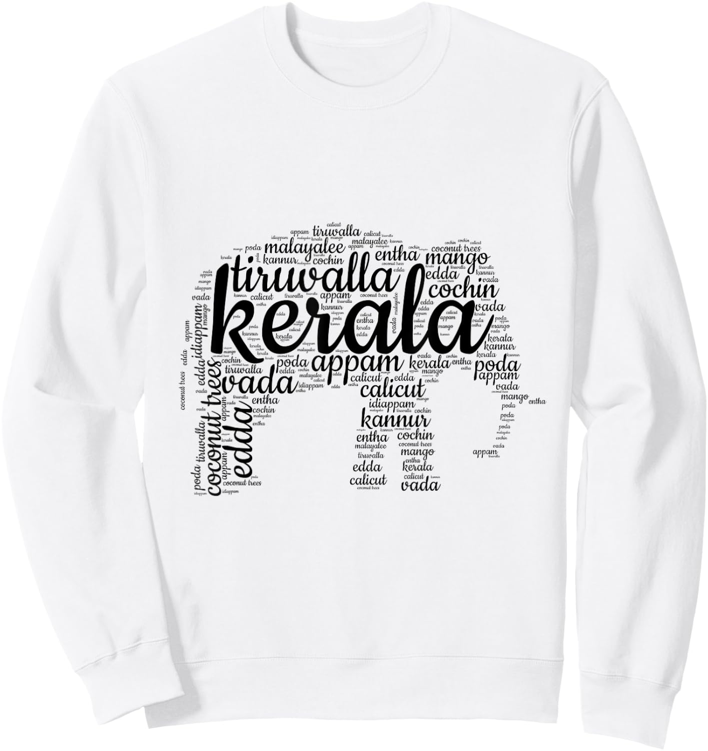 Kerala Elephant Sweatshirt - Sweatshirt | White