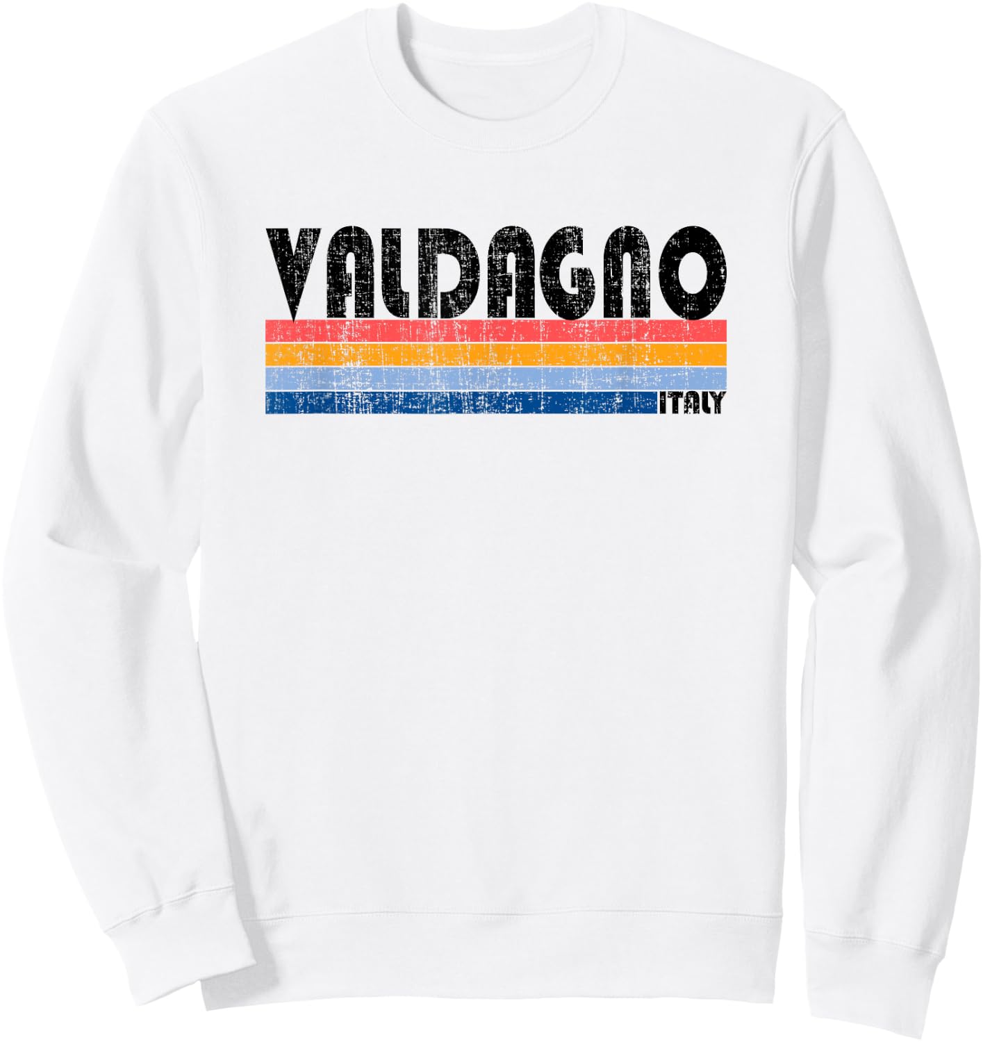 Valdagno, Italy Retro 70s 80s Style Sweatshirt - Sweatshirt | White