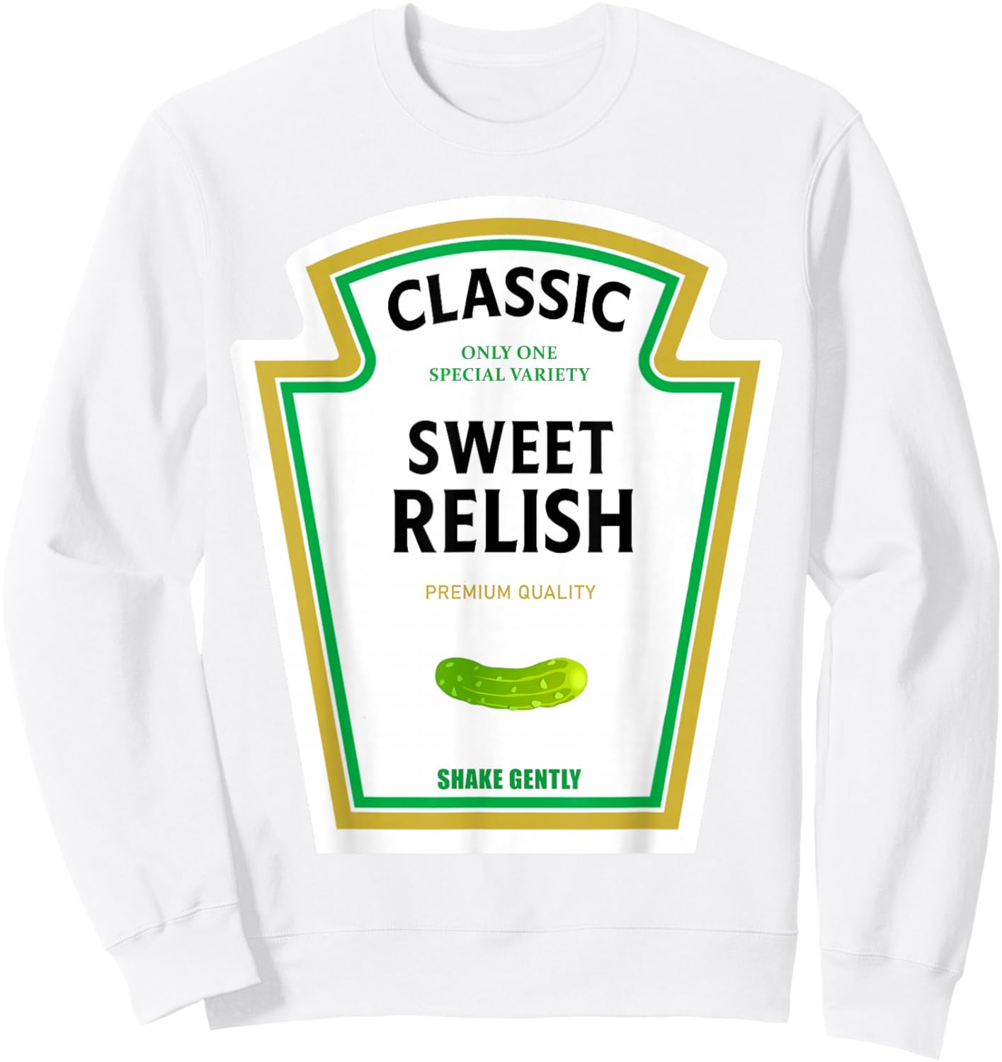 Sweet Relish Halloween 2024 Costume Matching Mustard Ketchup Sweatshirt - Sweatshirt | White