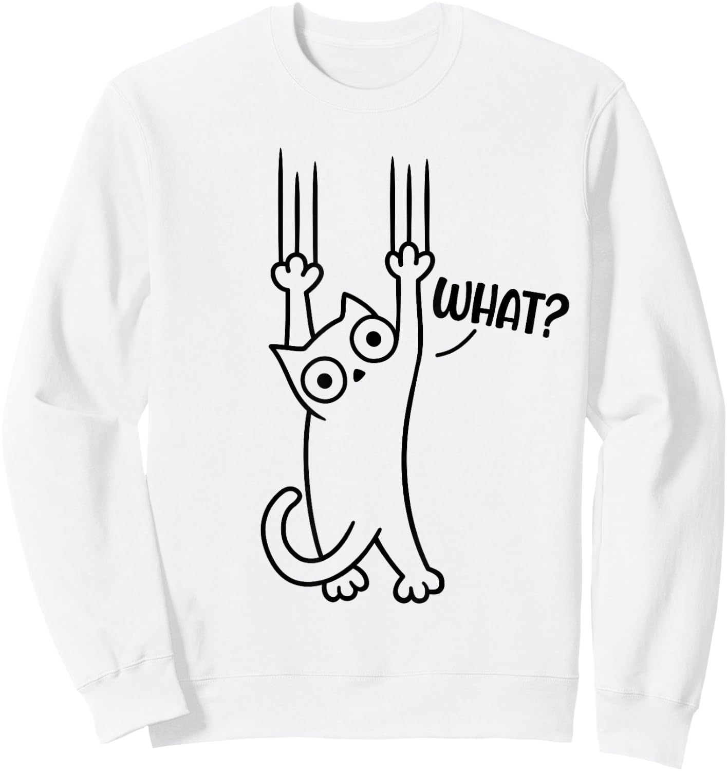 Funny Cat Men Sweatshirt - Sweatshirt | White