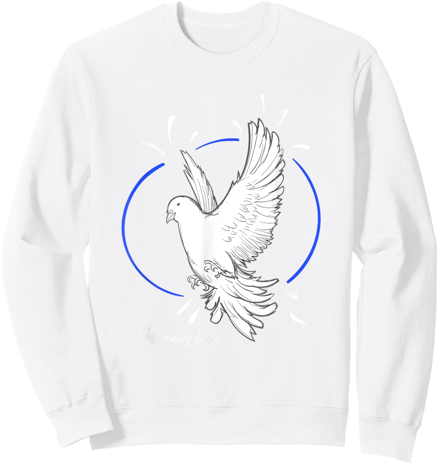 Beautiful Flying Peaceful White Mourning Dove Bird Sweatshirt - Sweatshirt | White