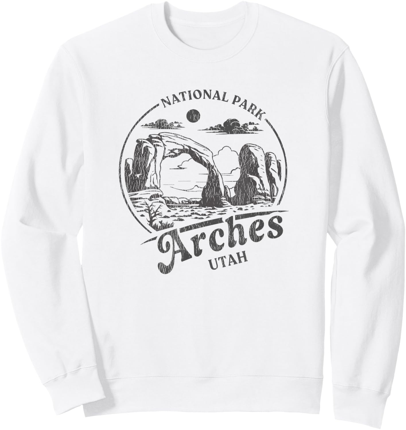 Arches Utah National Park Sweatshirt - Sweatshirt | White