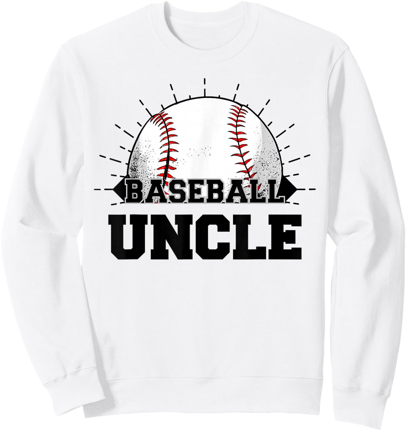 Game Day Baseball Uncle Sweatshirt - Sweatshirt | White