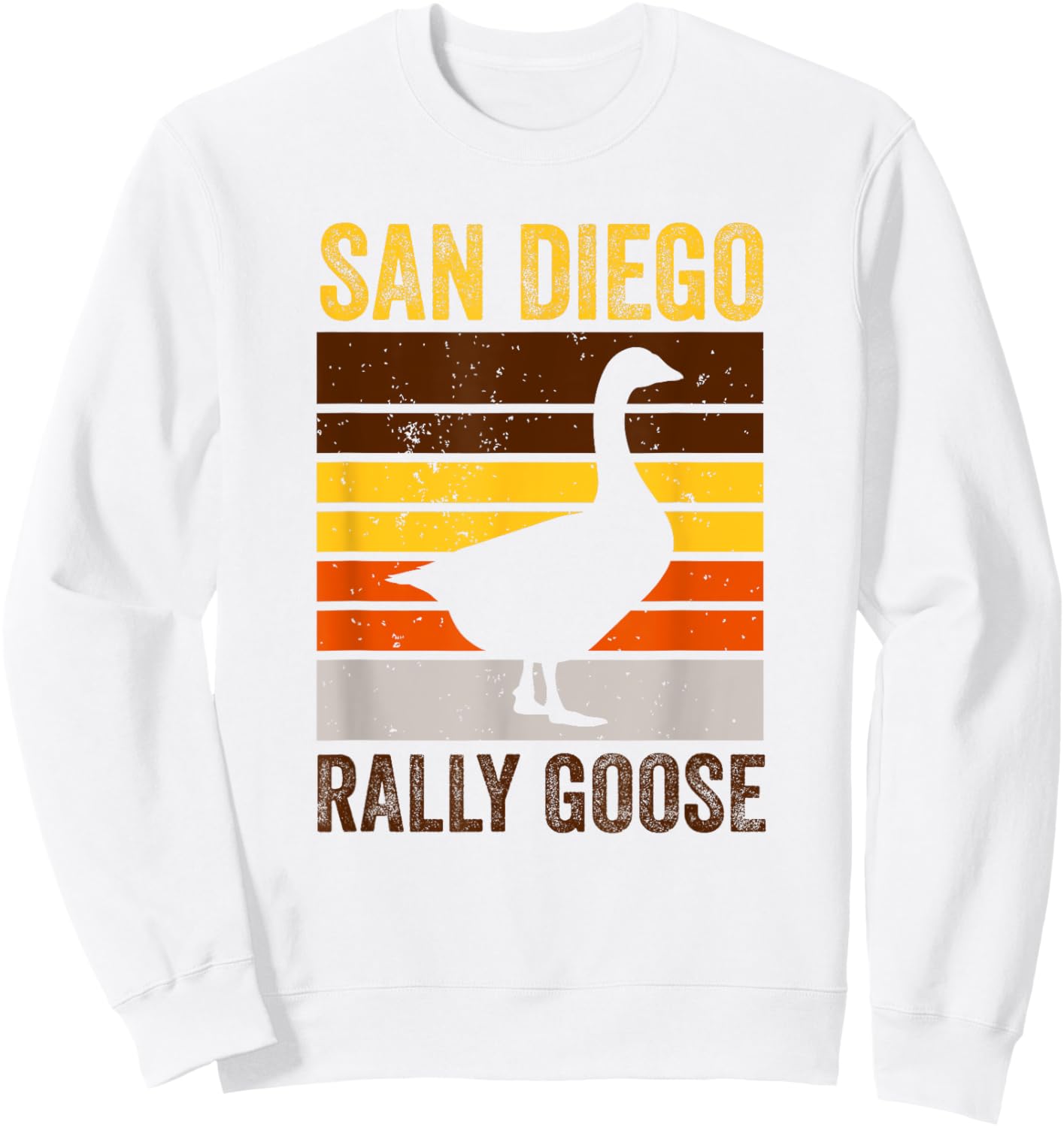 San Diego Rally Goose Funny Meme Bird Feathers Geese Fowl Sweatshirt - Sweatshirt | White