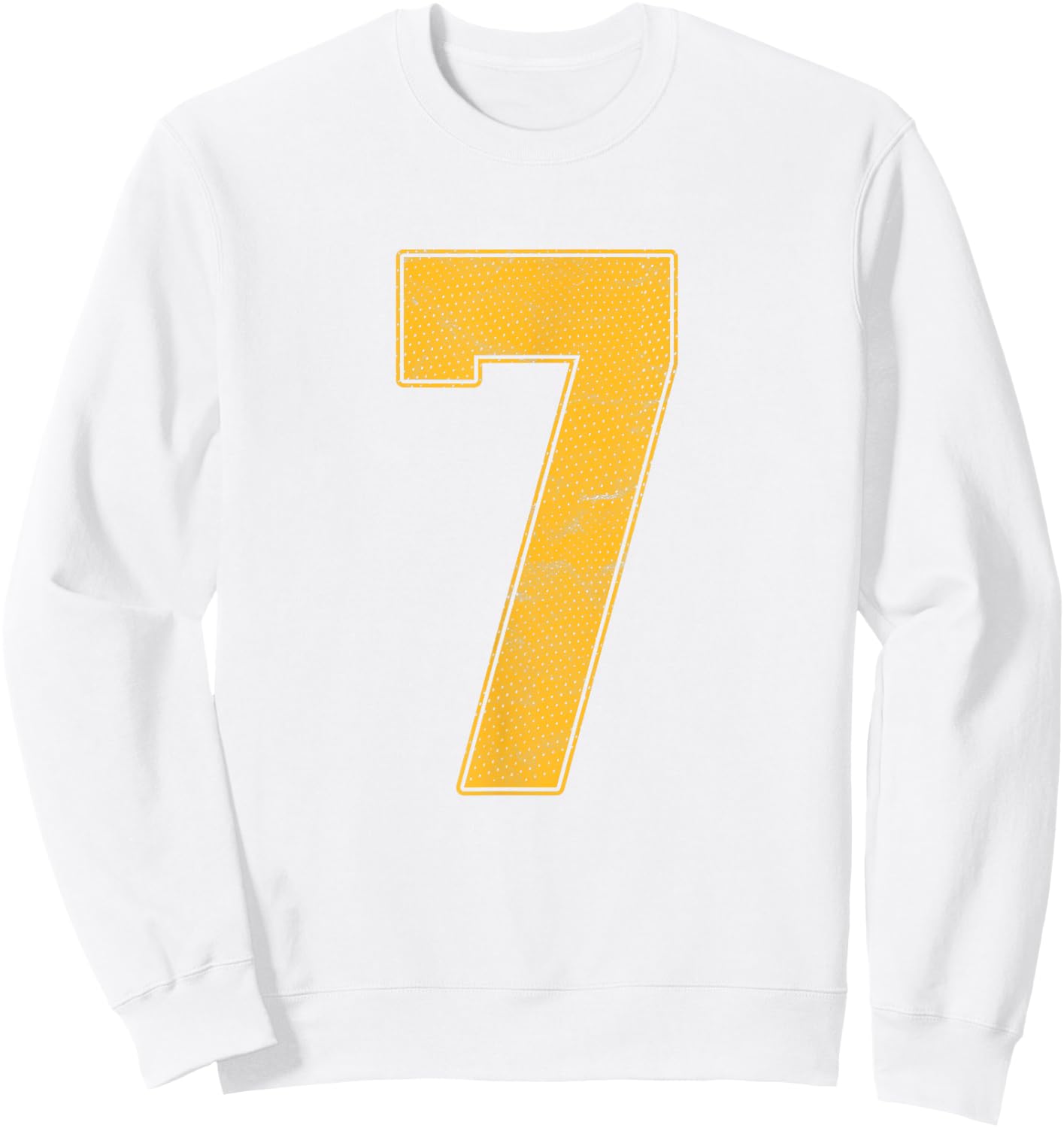 Number 7 Numbered Uniform Sports Team Jersey 7th Birthday Sweatshirt - Sweatshirt | White