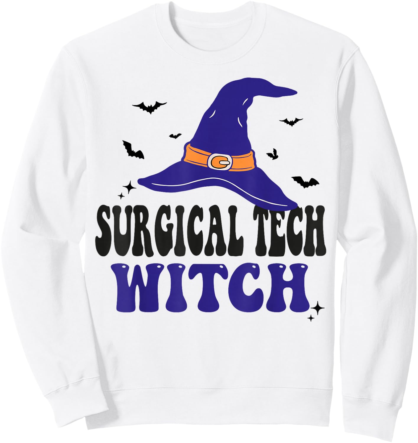Surgical Tech Witch Halloween Funny Matching Group Costume Sweatshirt - Sweatshirt | White