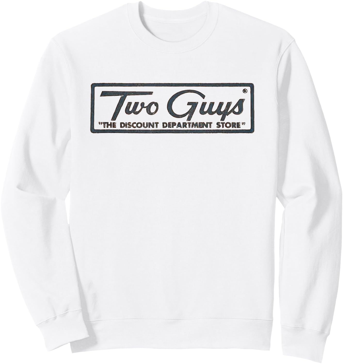 Two Guys Store Retro Vintage Sweatshirt - Sweatshirt | White