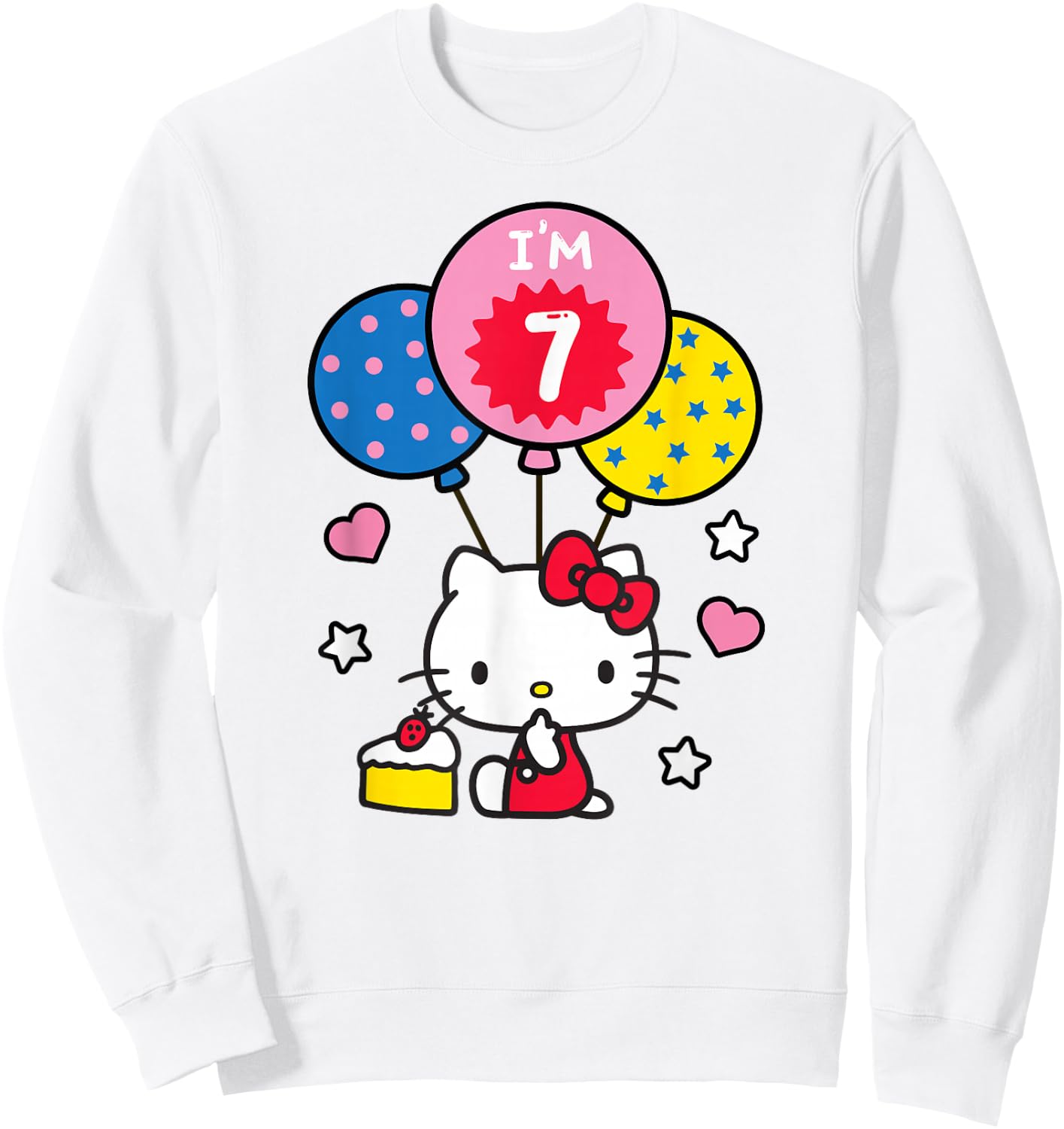 Hello Kitty I'm 7 Birthday Sweatshirt - Sweatshirt | White