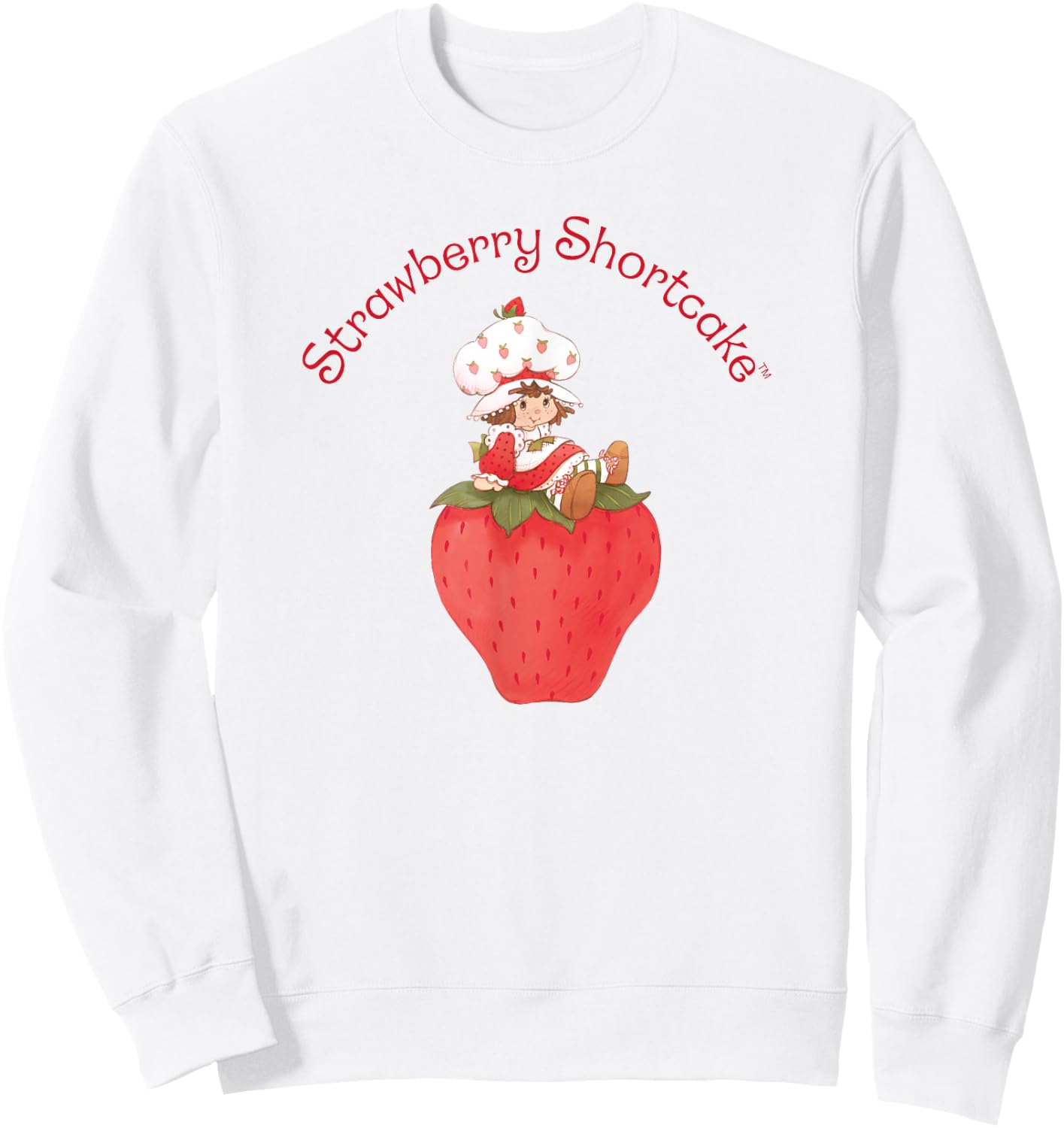 Strawberry Shortcake Berry Cute Vintage Strawberry Logo Sweatshirt - Sweatshirt | White