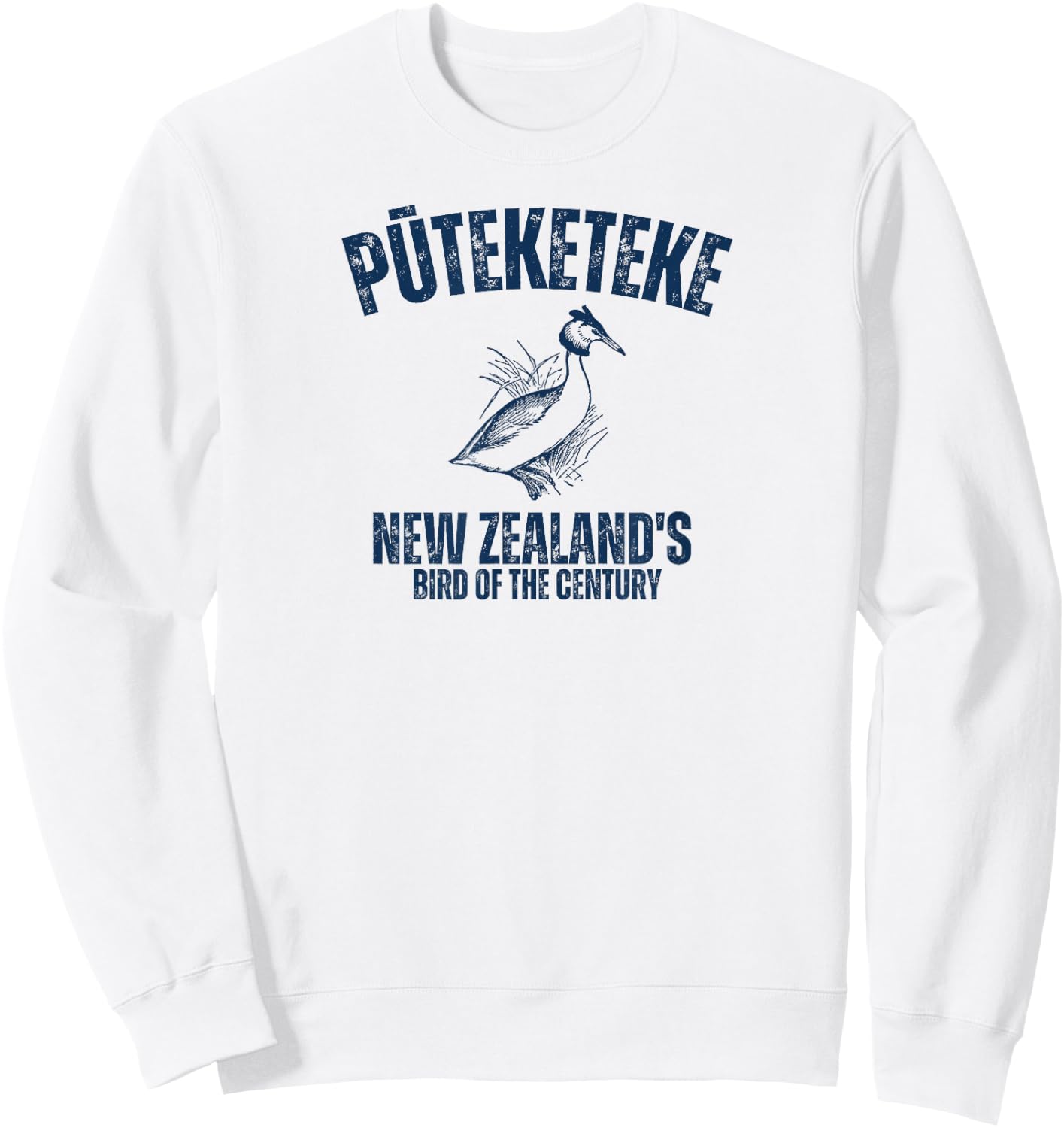 Puteketeke New Zealand’s Bird of the Century Sweatshirt - Sweatshirt | White