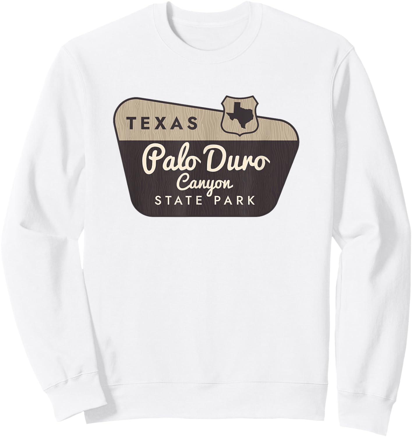 Palo Duro Canyon State Park Texas TX Welcome Sign Vacation Sweatshirt - Sweatshirt | White