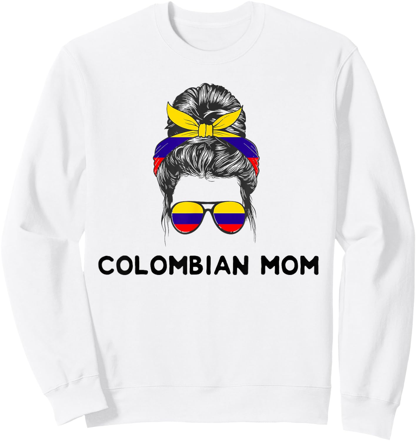 Proud Colombian Flag Camiseta DNA Colombiana Girl Women Mom Sweatshirt - Sweatshirt | White