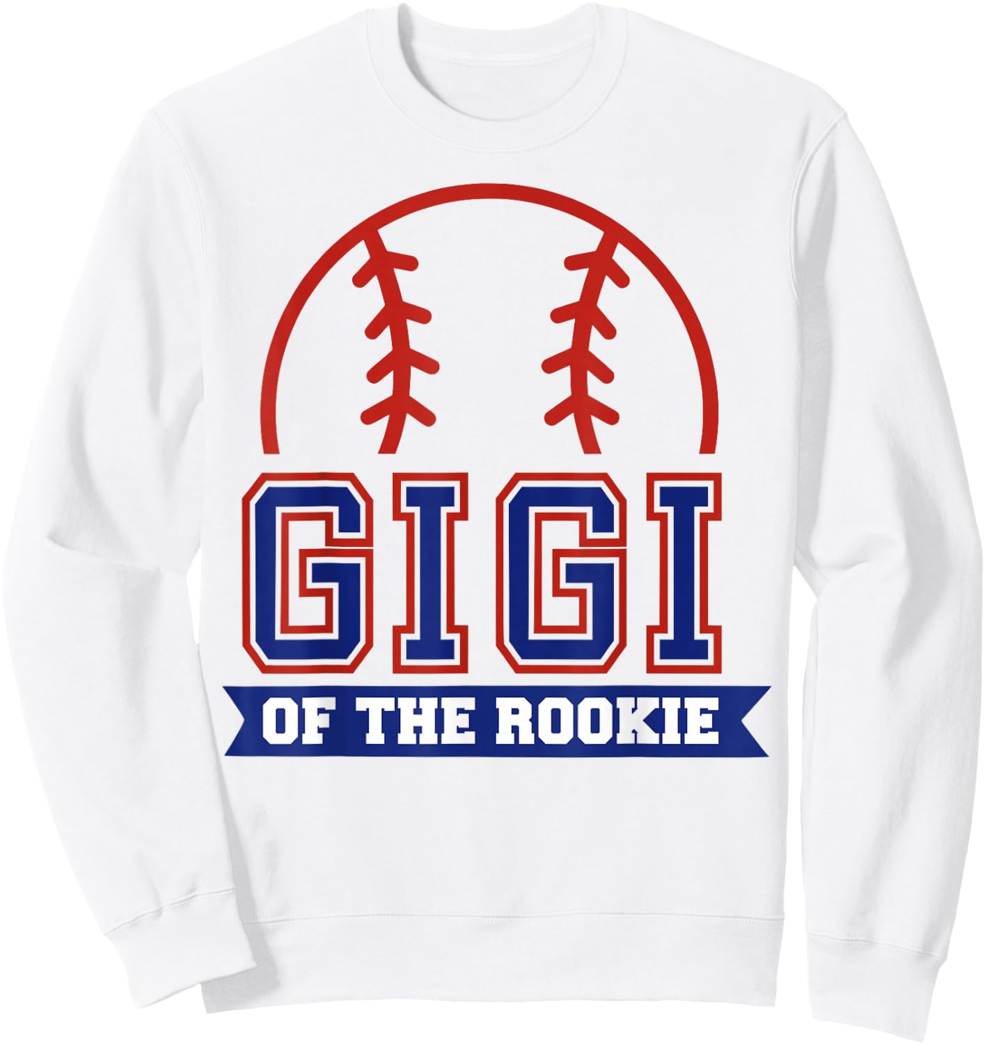Gigi of Rookie 1st Birthday Baseball Theme Matching Party Sweatshirt - Sweatshirt | White