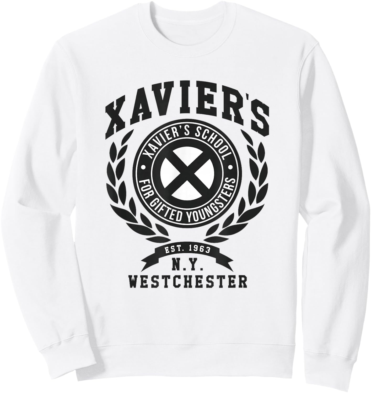 Marvel X-Men Xavier's School for Gifted Youngsters N.Y. Logo Sweatshirt - Sweatshirt | White