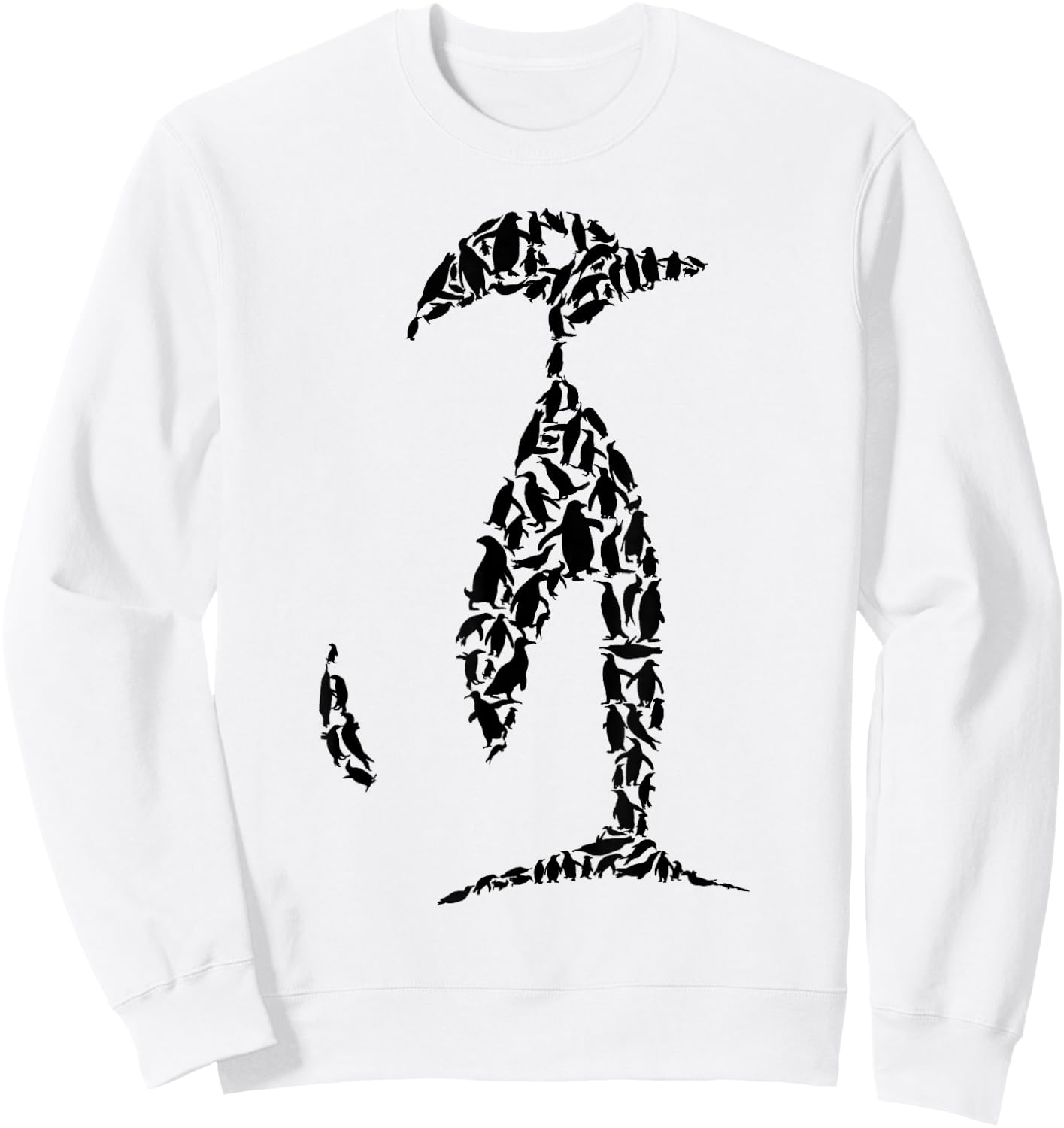 Silhouette Penguins for Penguin Lover | Penguin Sweatshirt - Sweatshirt | White