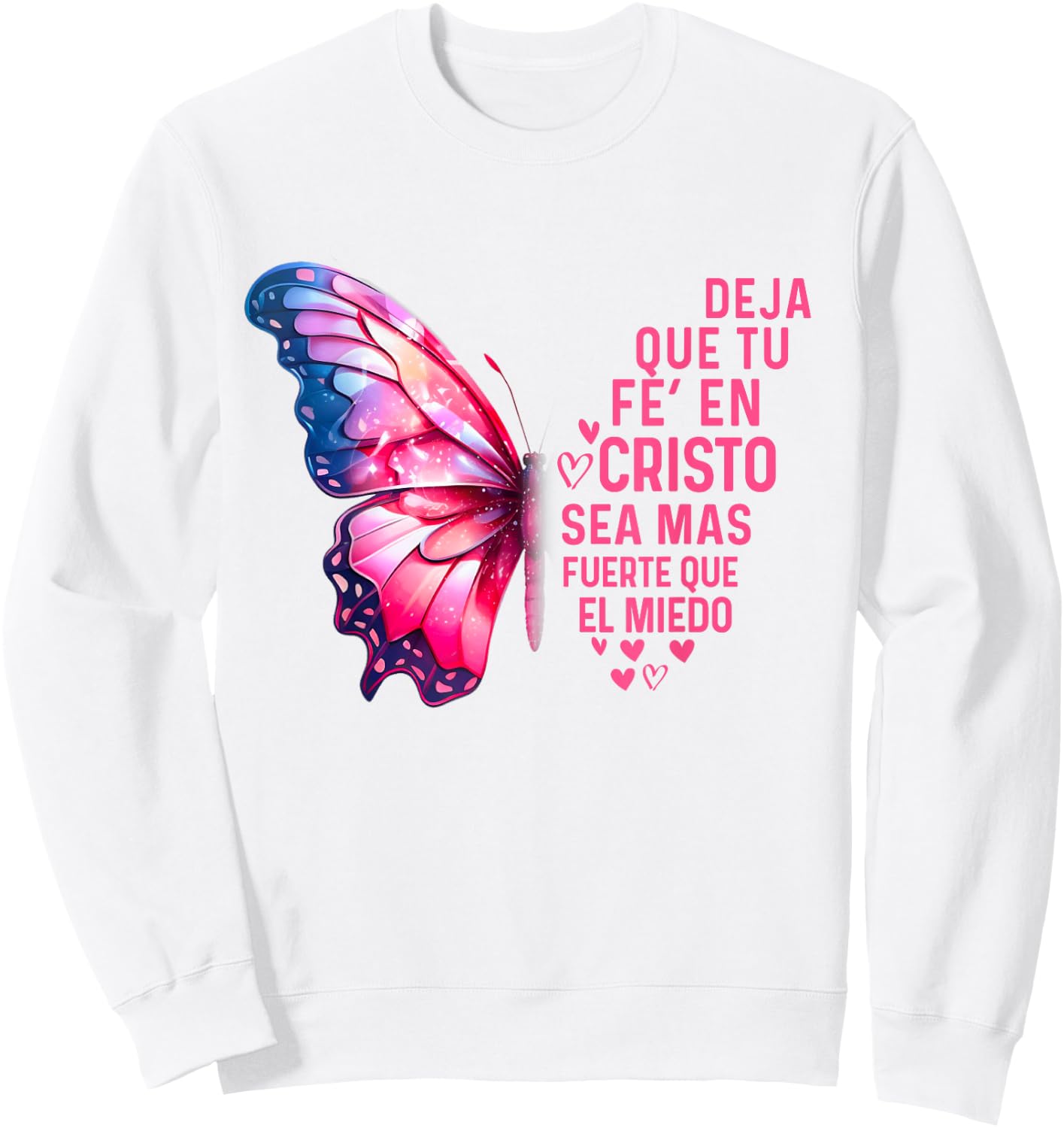 Camiseta Cristiana Para Mujer En Espanol Spanish Cristiano Sweatshirt - Sweatshirt | White