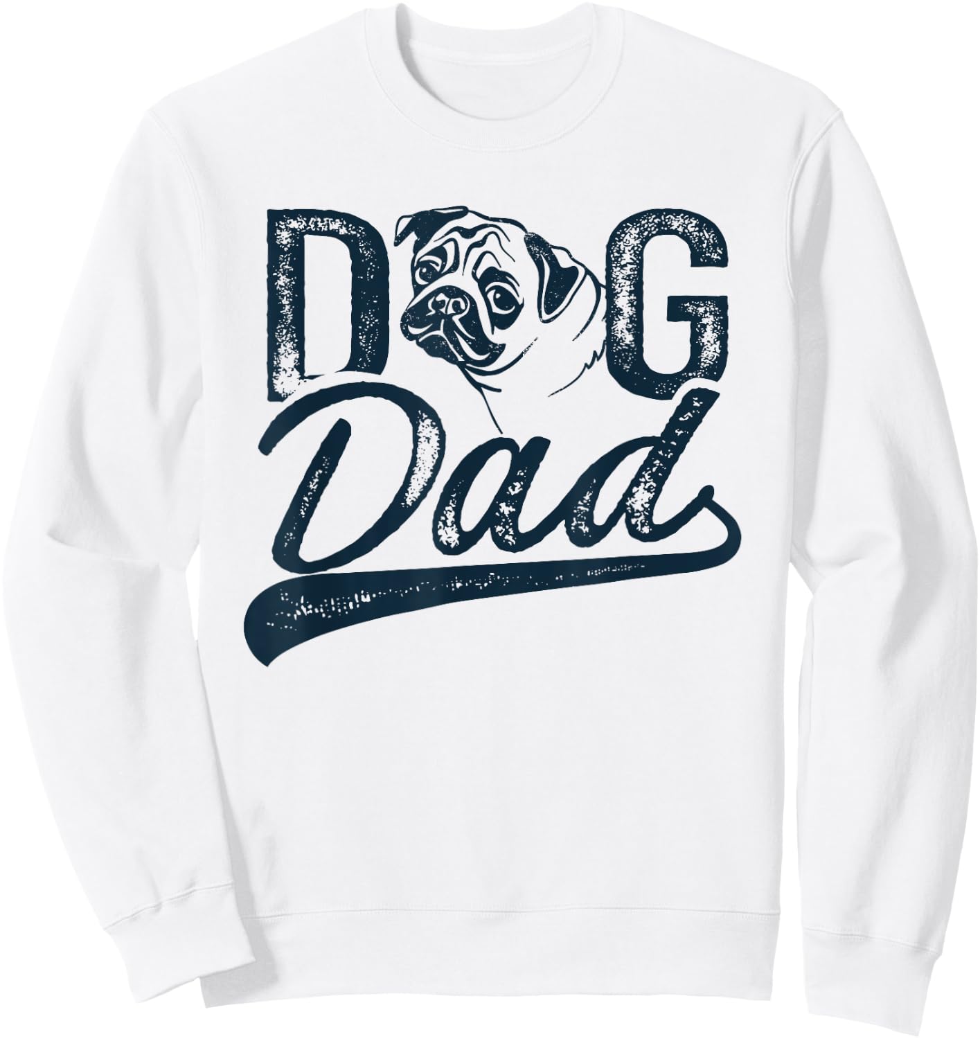 Pug Dog Dad Men Sweatshirt - Sweatshirt | White