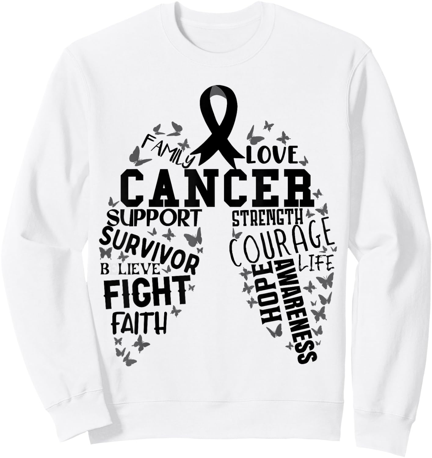 Lung Cancer Awareness Accessories Sweatshirt - Sweatshirt | White