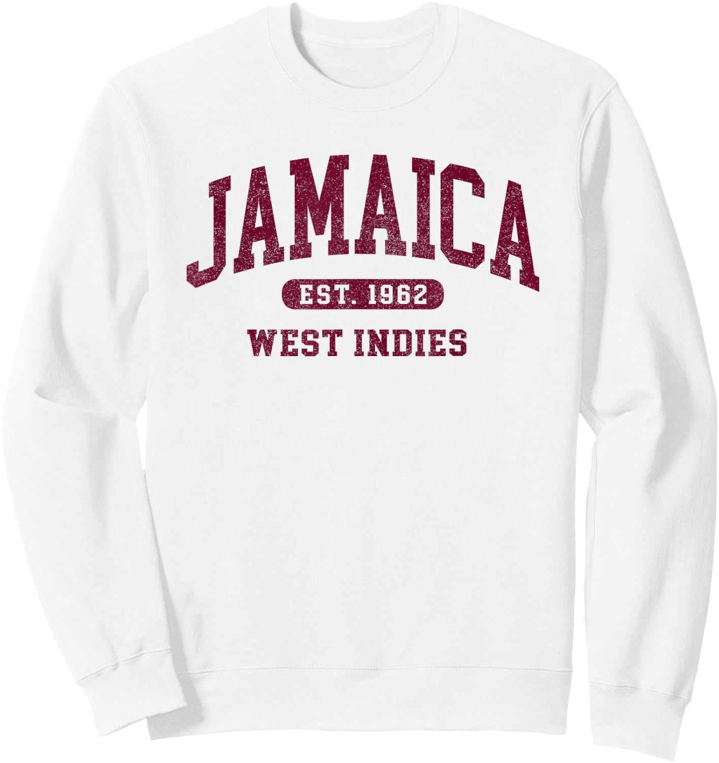 Retro Jamaica Est 1962 Vintage Jamaican Men Souvenir Sweatshirt - Sweatshirt | White