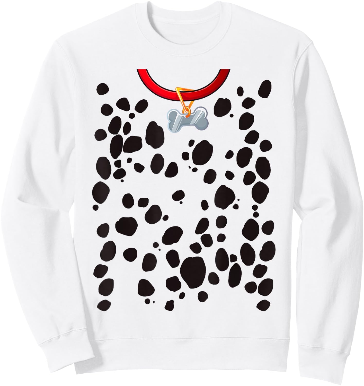 Dalmatian Costume Print Dog Dalmatians Halloween Adult Kids Sweatshirt - Sweatshirt | White
