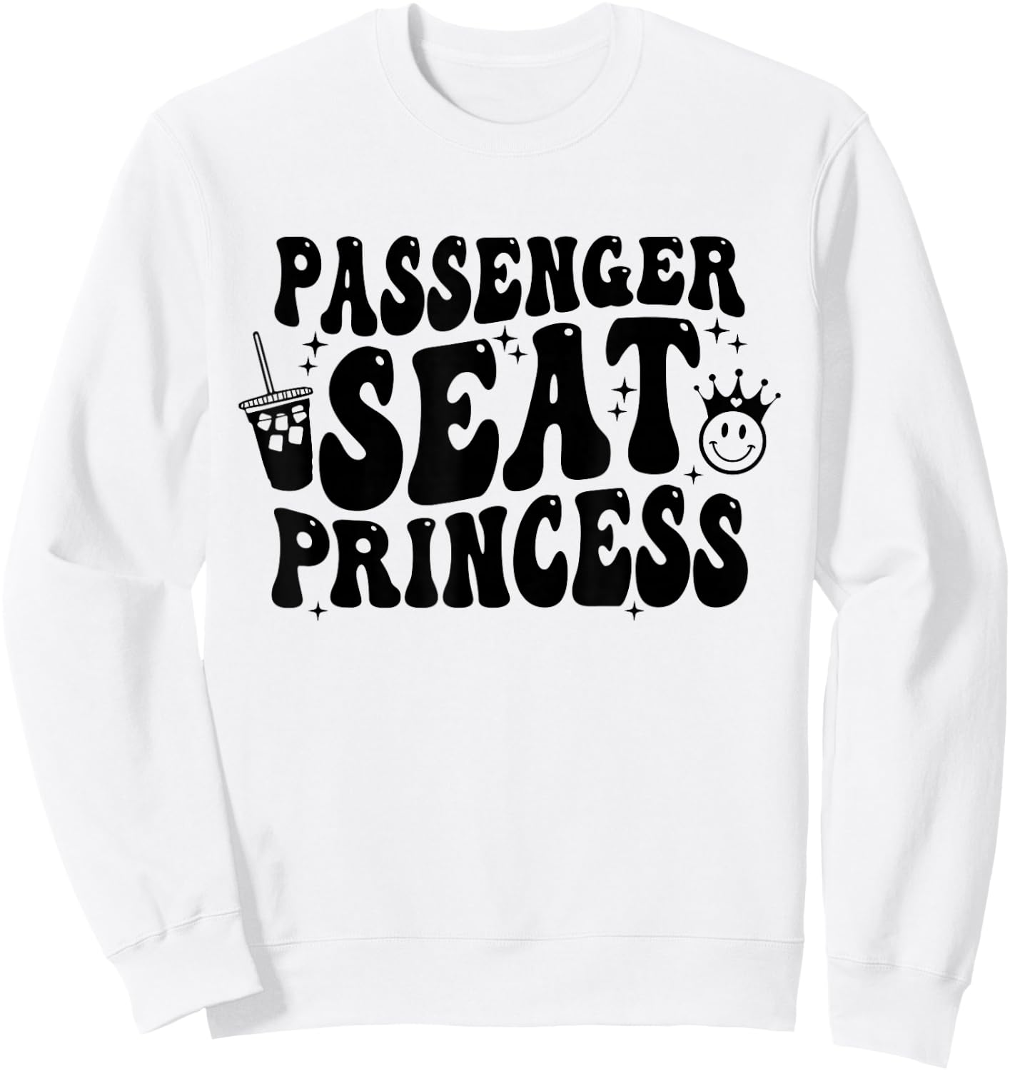 Passenger Seat Princess Ice Coffee Retro Summer Sweatshirt - Sweatshirt | White