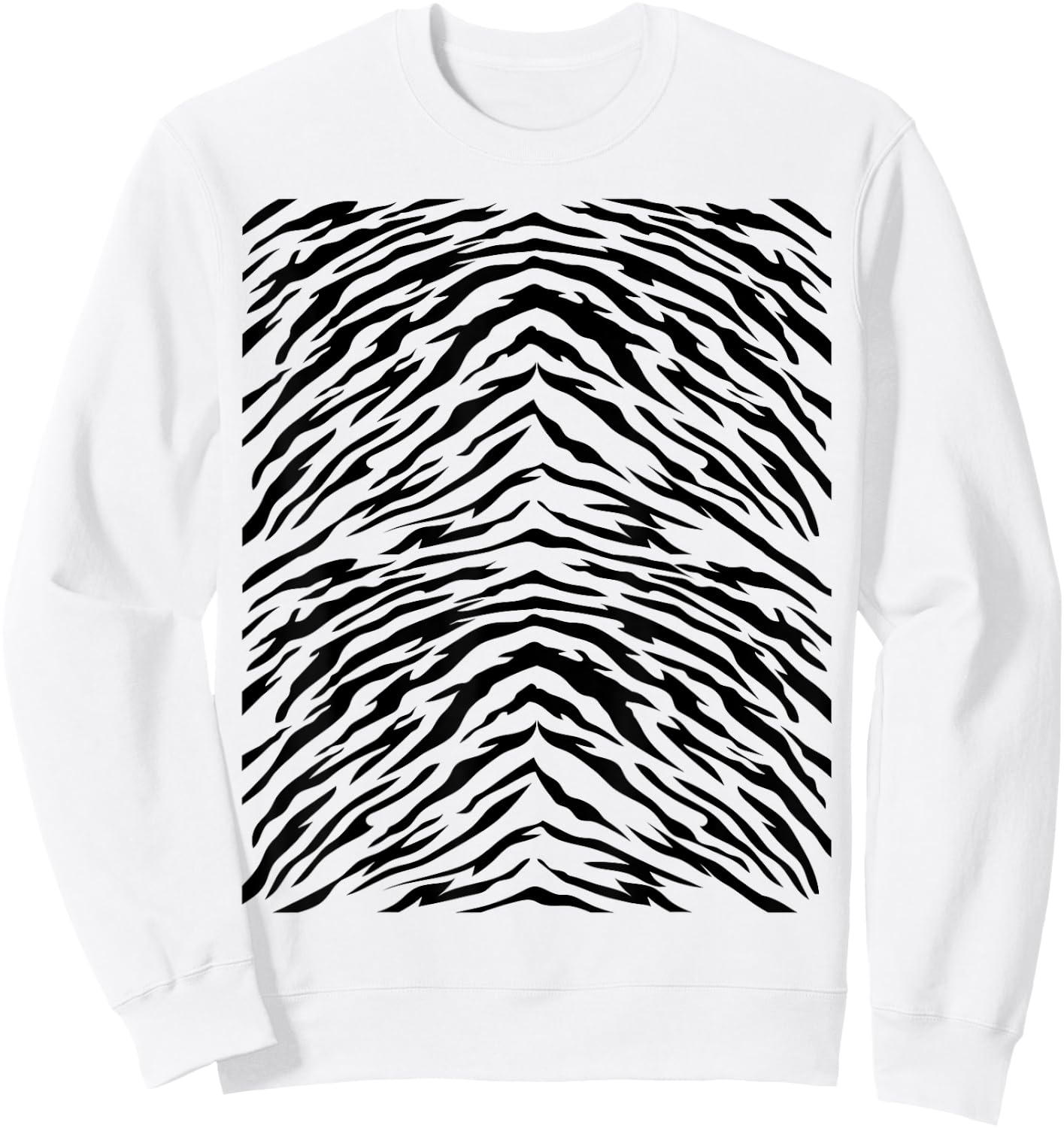 Tiger Print Cute Animal Costume Idea Orange Tigers Stripes Sweatshirt - Sweatshirt | White