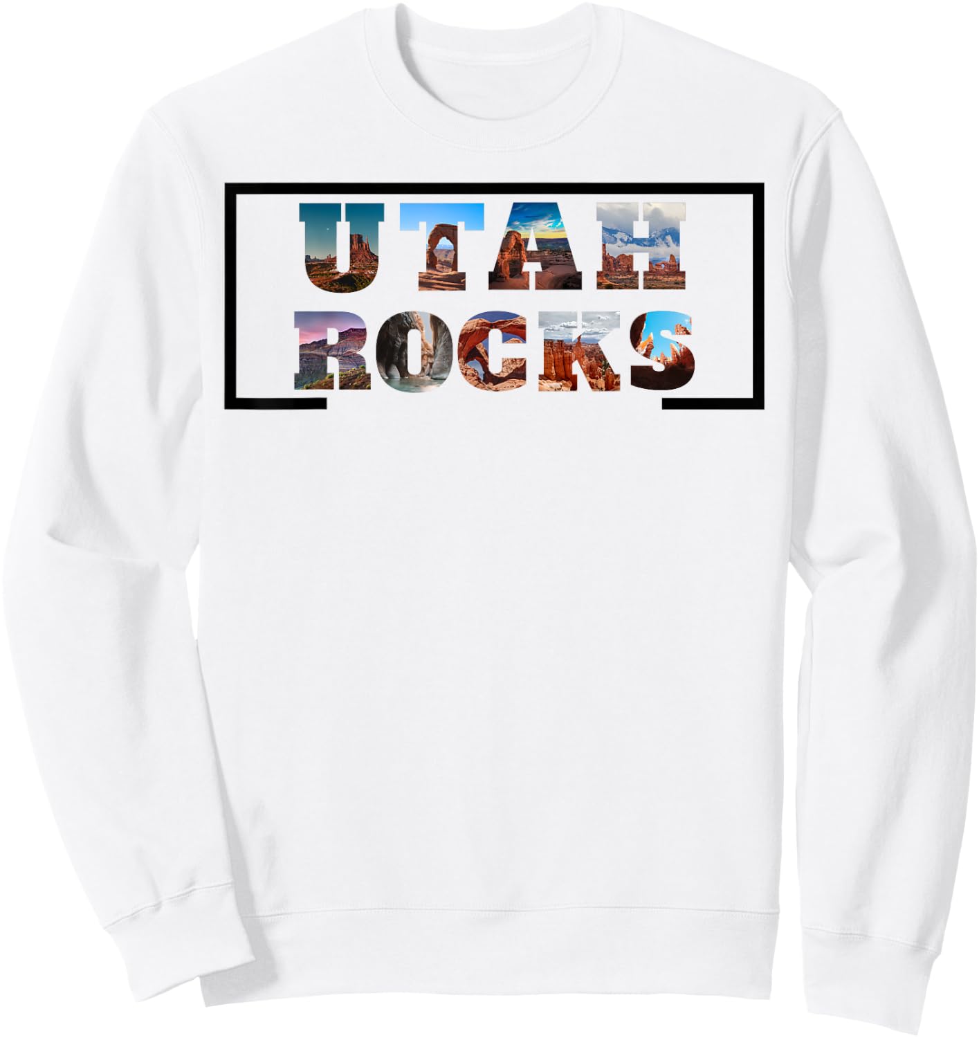 Utah Rocks, National Parks, Hiking, Rock Hunter Apparel Sweatshirt - Sweatshirt | White