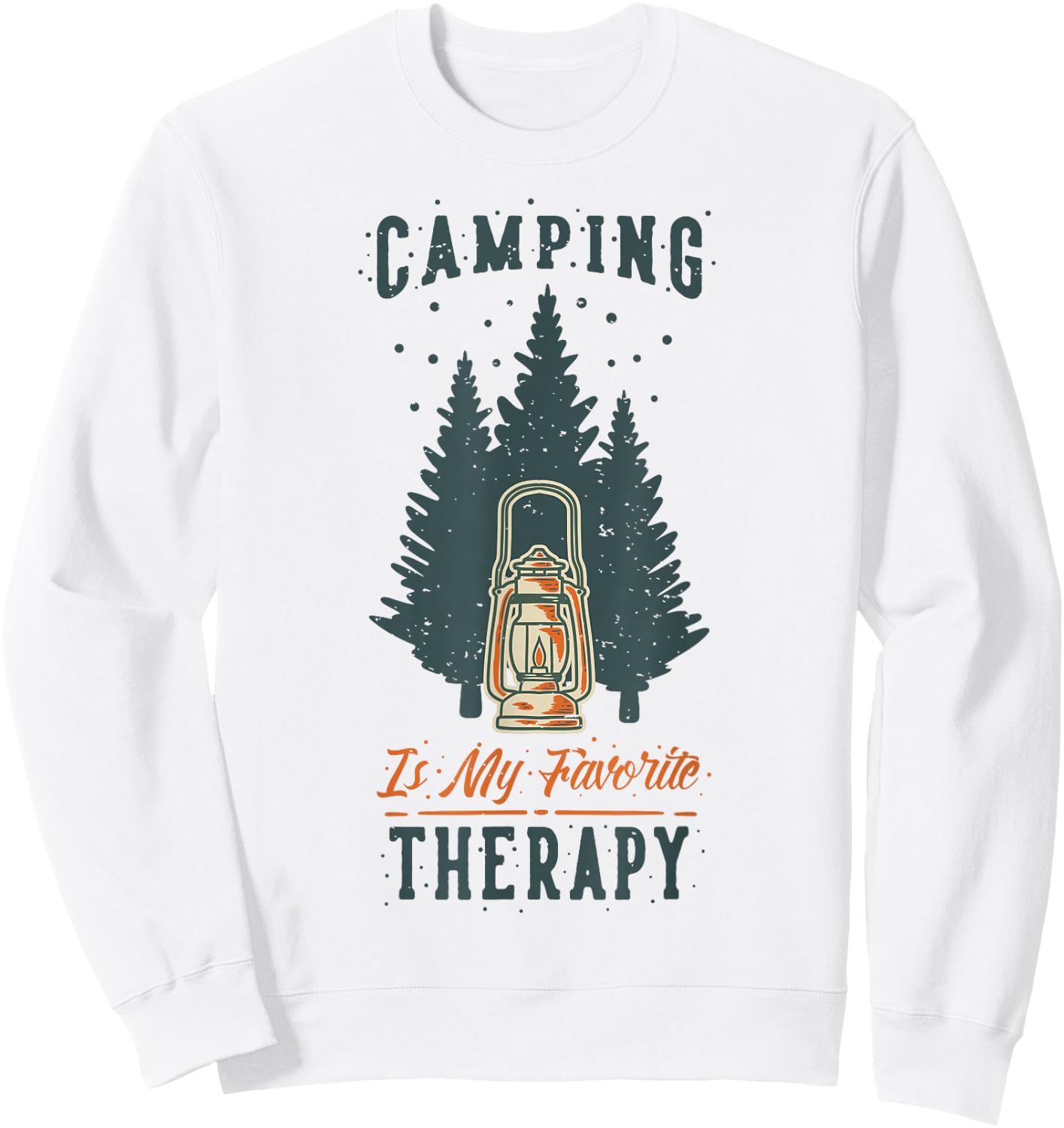 Funny Camper Camp Camping Gifts & Apparel FIDIMA -Adults White Small Modern Short Sleeve Camping Sweatshirt - Sweatshirt | White