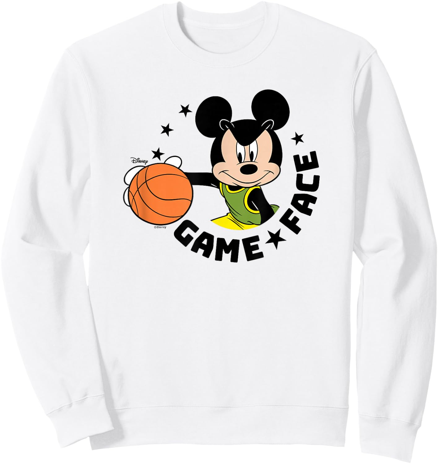 Mickey Game Face Basketball Sweatshirt - Sweatshirt | White
