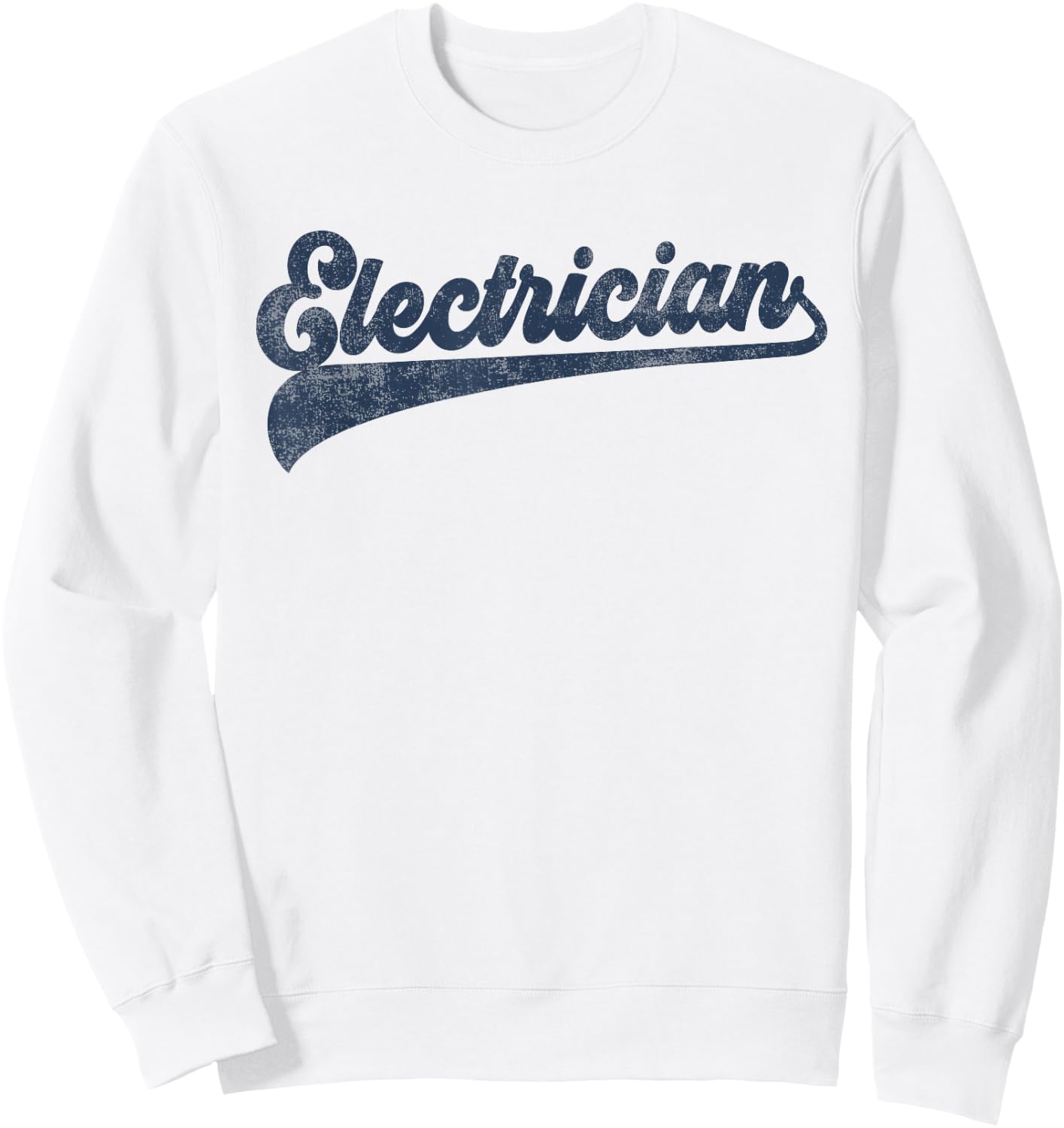 Electrician Cute Vintage Graphic Sweatshirt - Sweatshirt | White