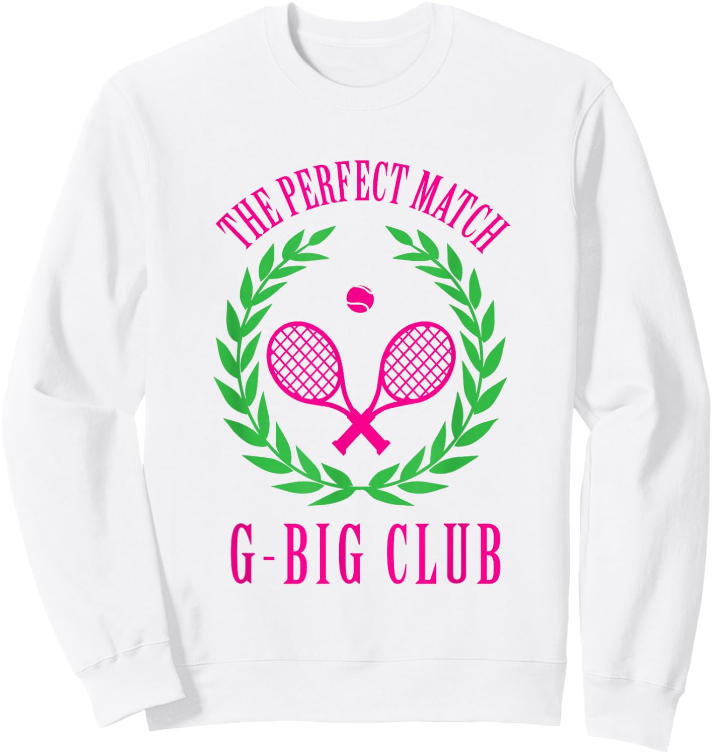 Tennis Match Club Little / G Big Sorority Reveal Sweatshirt - Sweatshirt | White