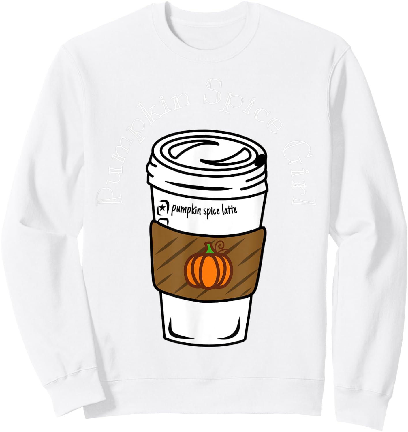 Green Pumpkin Spice Latte Girls PSL Coffee Autumn Sweatshirt - Sweatshirt | White