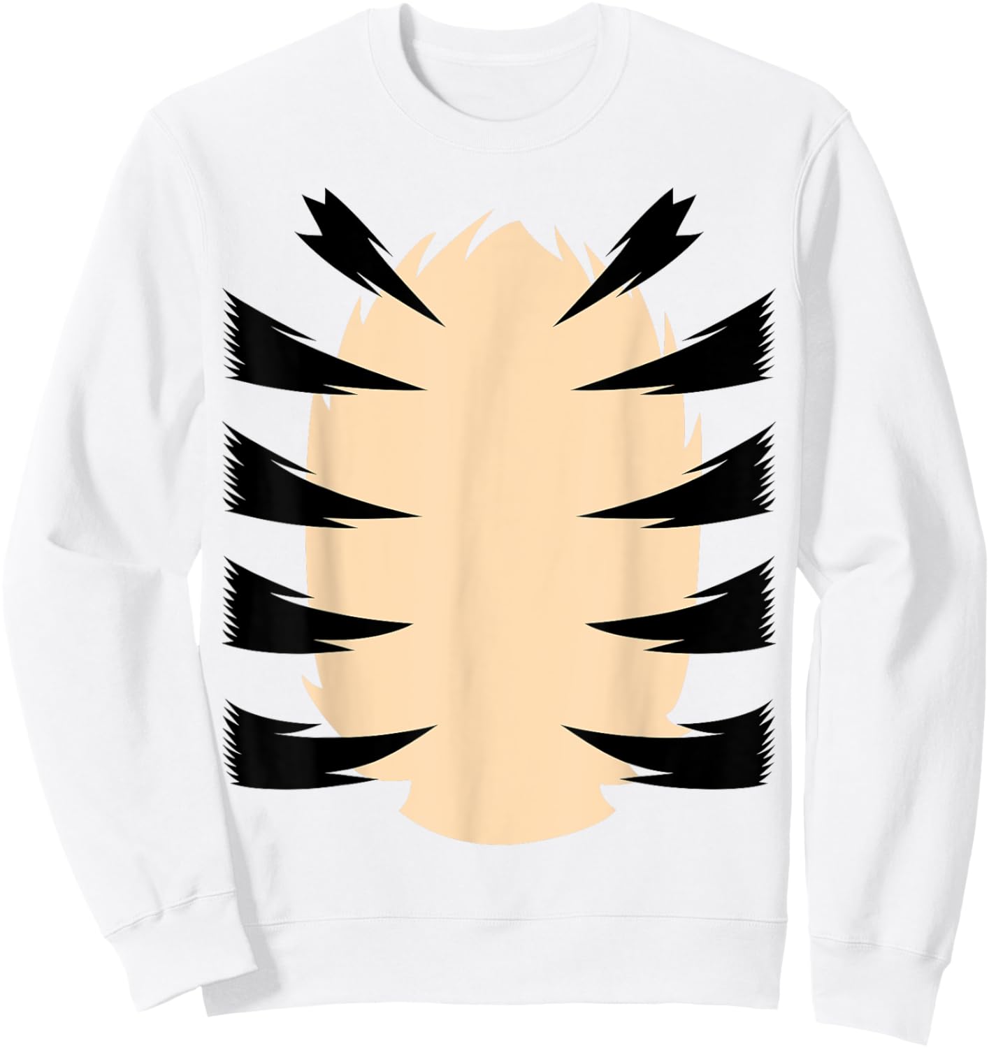 Orange Tiger Costume for Kids DIY Halloween Costume Sweatshirt - Sweatshirt | White