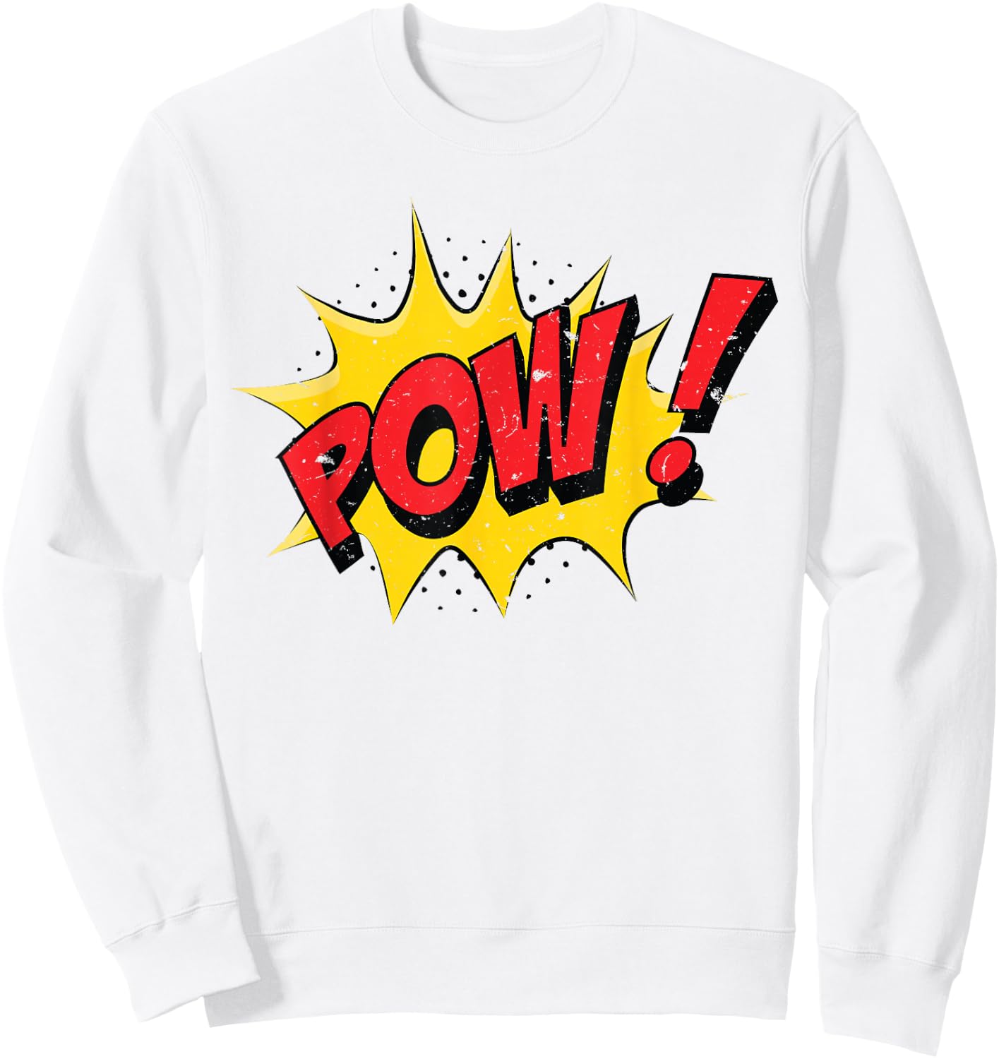 POW - Comic Book Cartoon Funny Pop Art Sweatshirt - Sweatshirt | White
