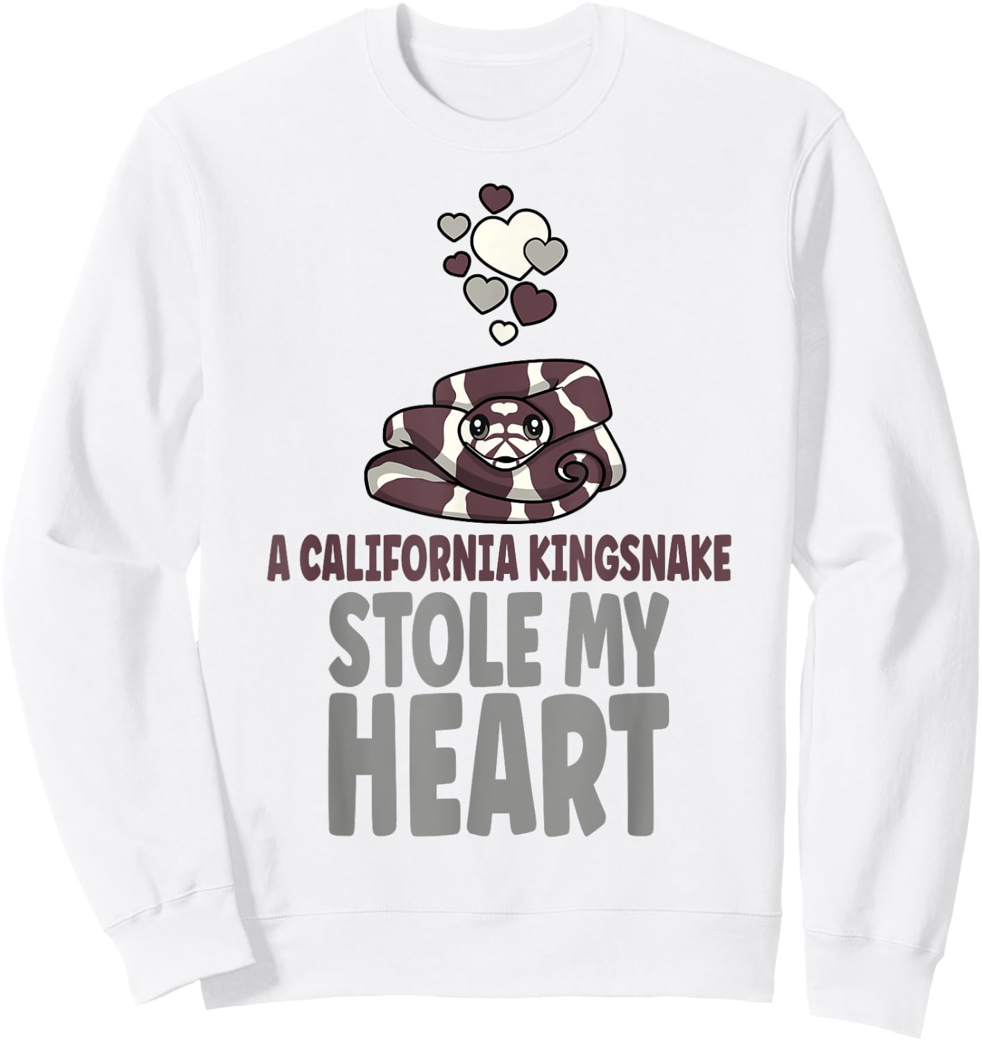A California Kingsnake Stole My Heart Pet Kingsnake Owner Sweatshirt - Sweatshirt | White