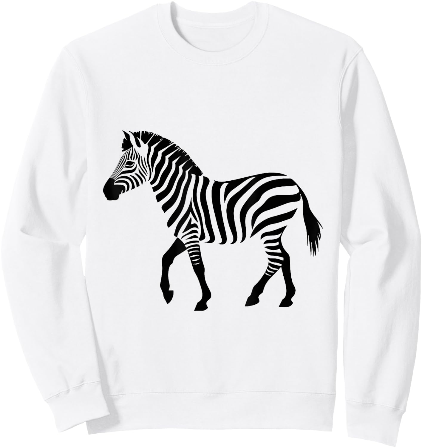 Zebra Graphic Sweatshirt - Sweatshirt | White