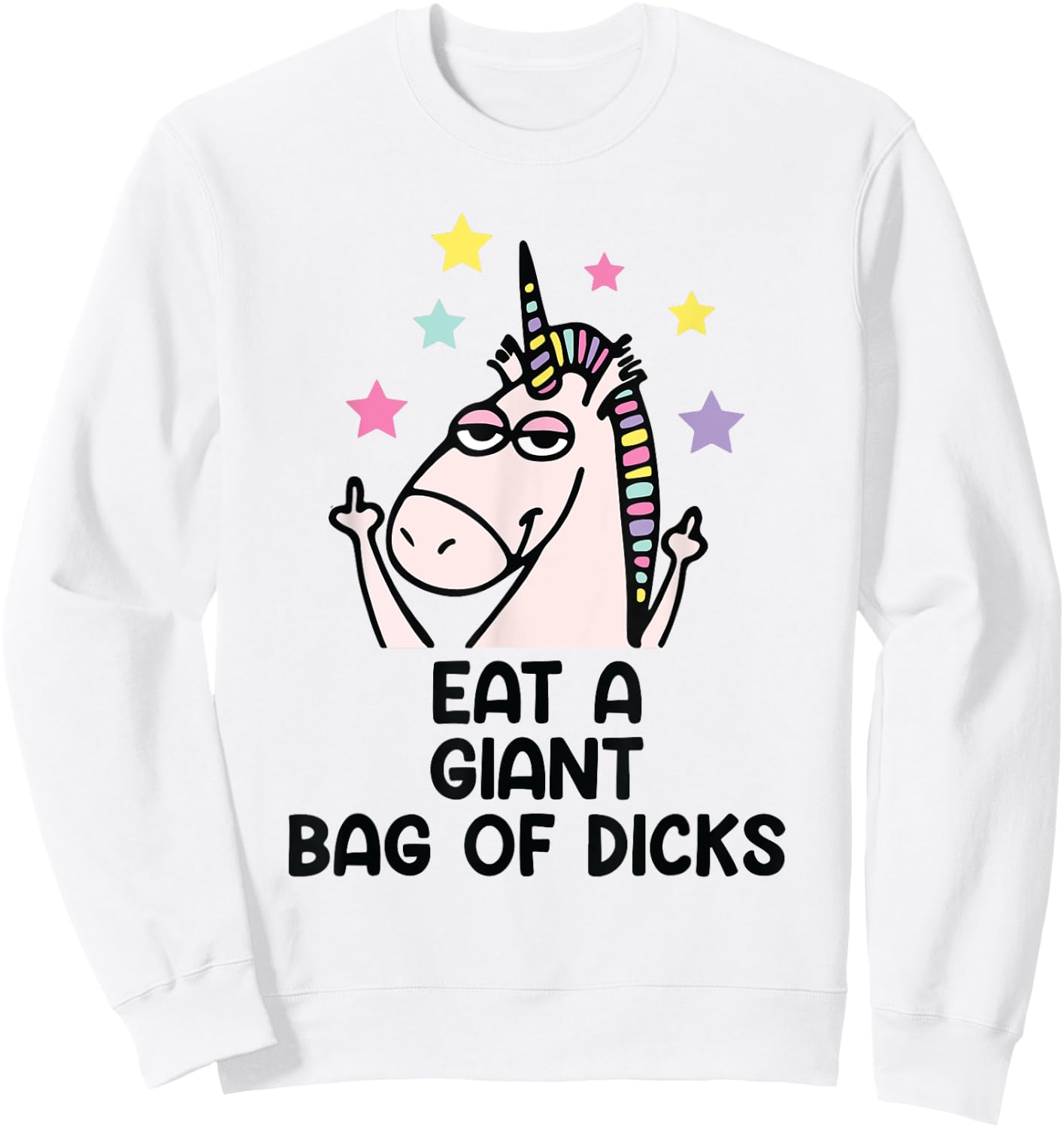 Eat a giant bag of tails unicorn Sweatshirt - Sweatshirt | White